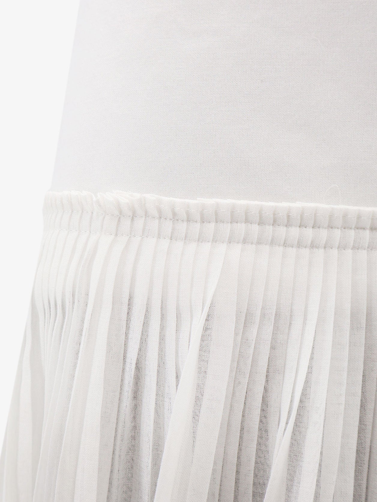 Pleated cotton skirt