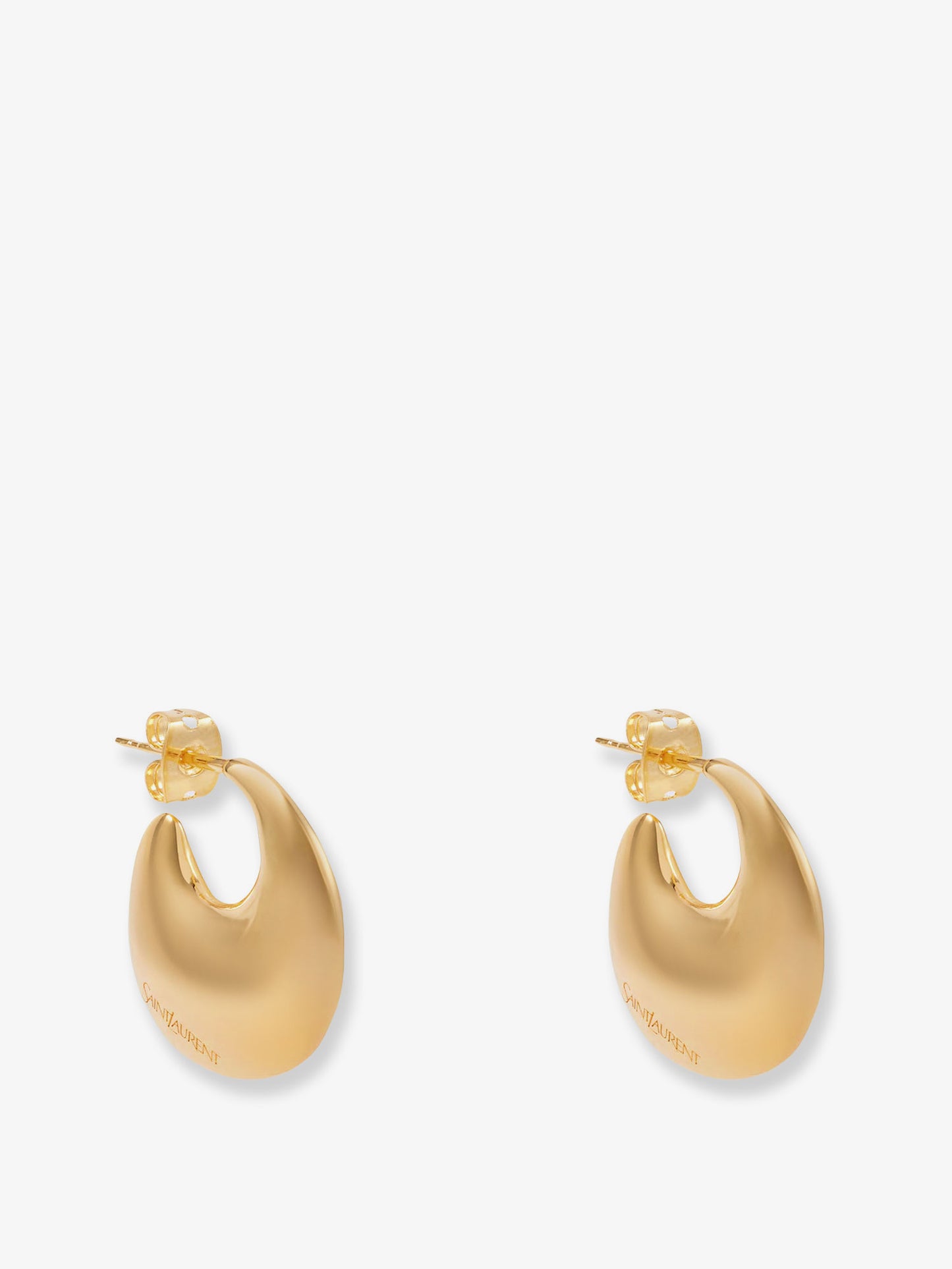 Brass earrings with gold finishes