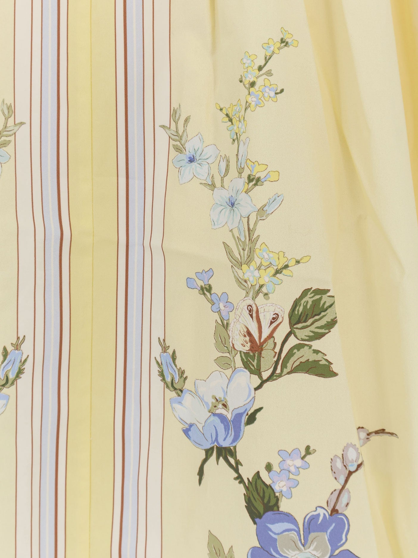 Long cotton dress with floral print