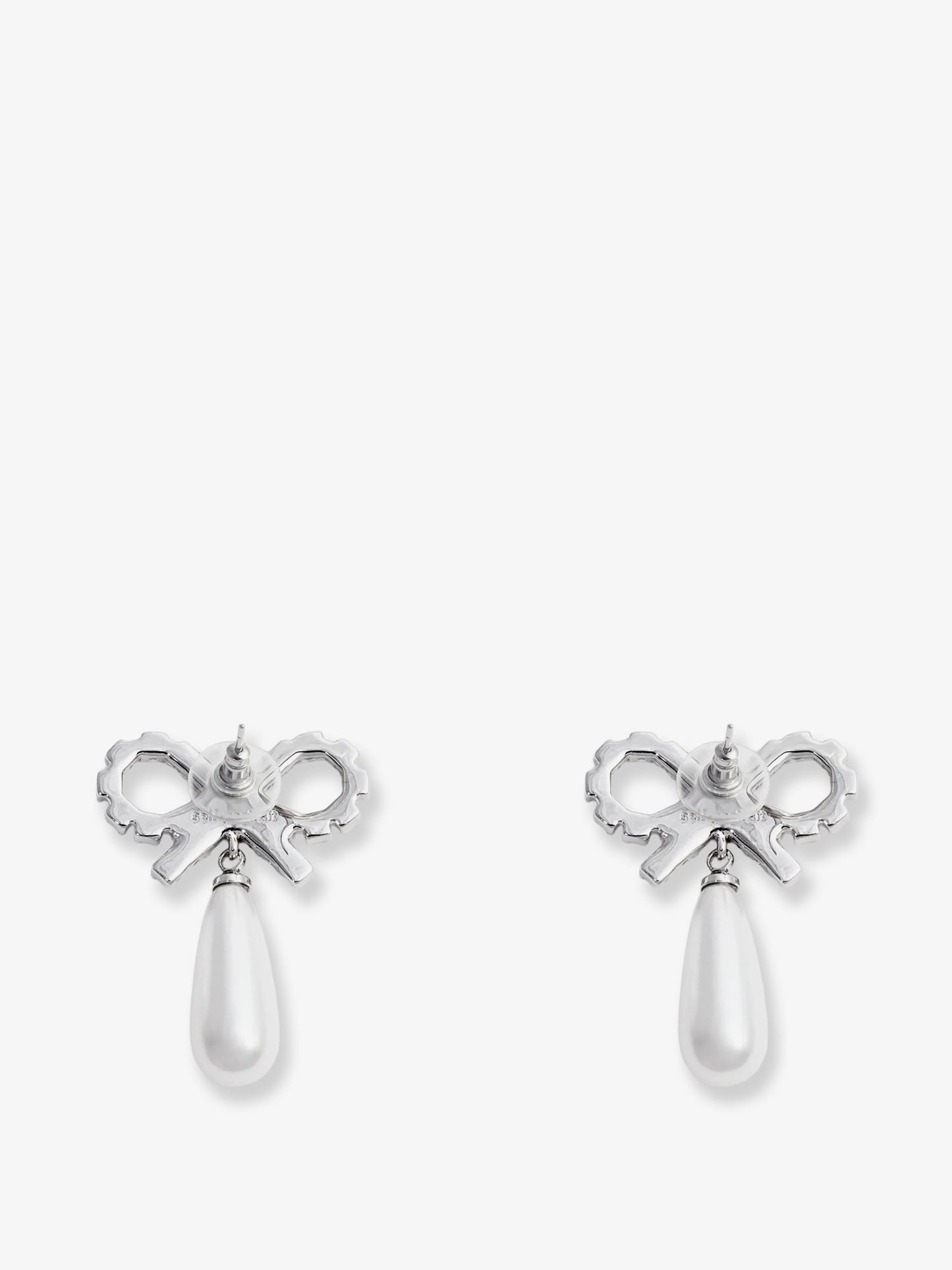 Silver brass earrings