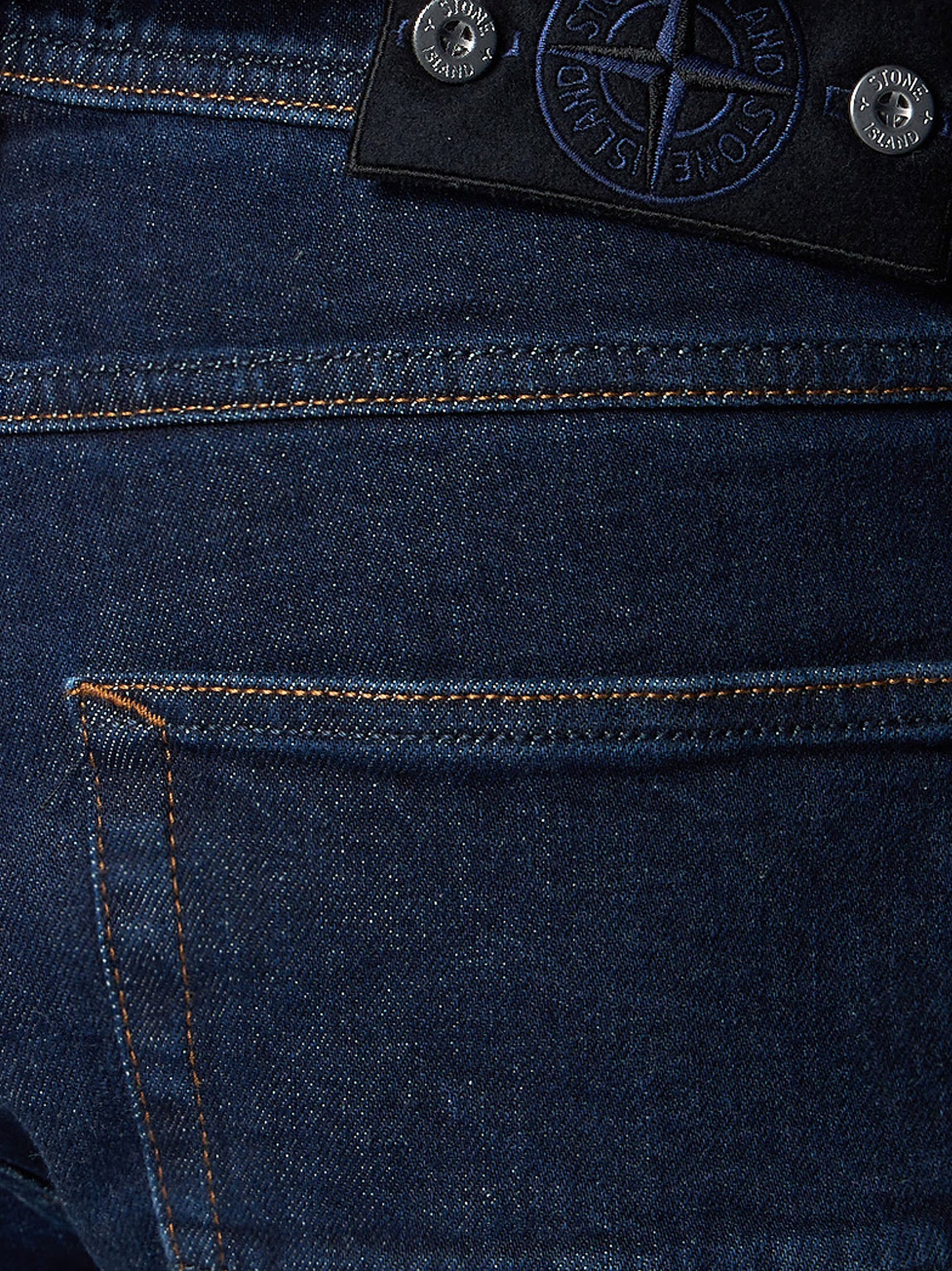 Stretch Indigo Denim-Rinsed Jeans