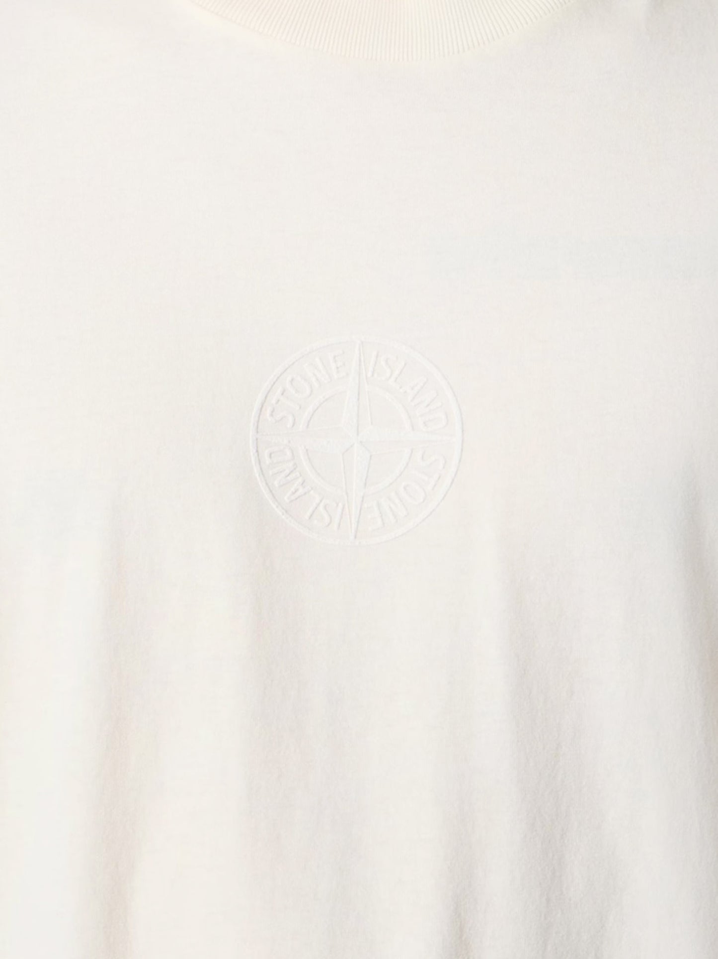 Cotton T-shirt with tone-on-tone logo print on the front