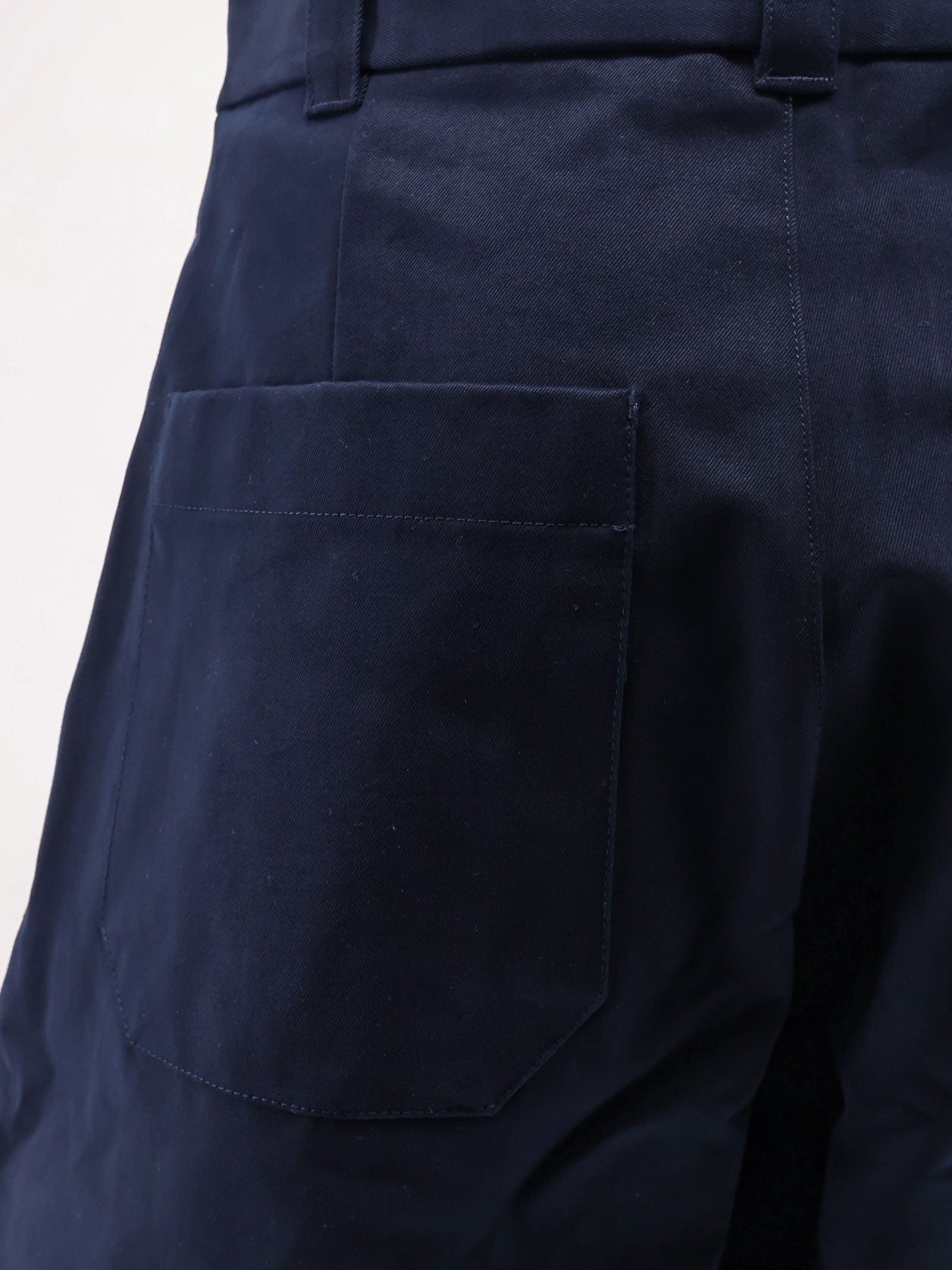 High waist cotton trousers