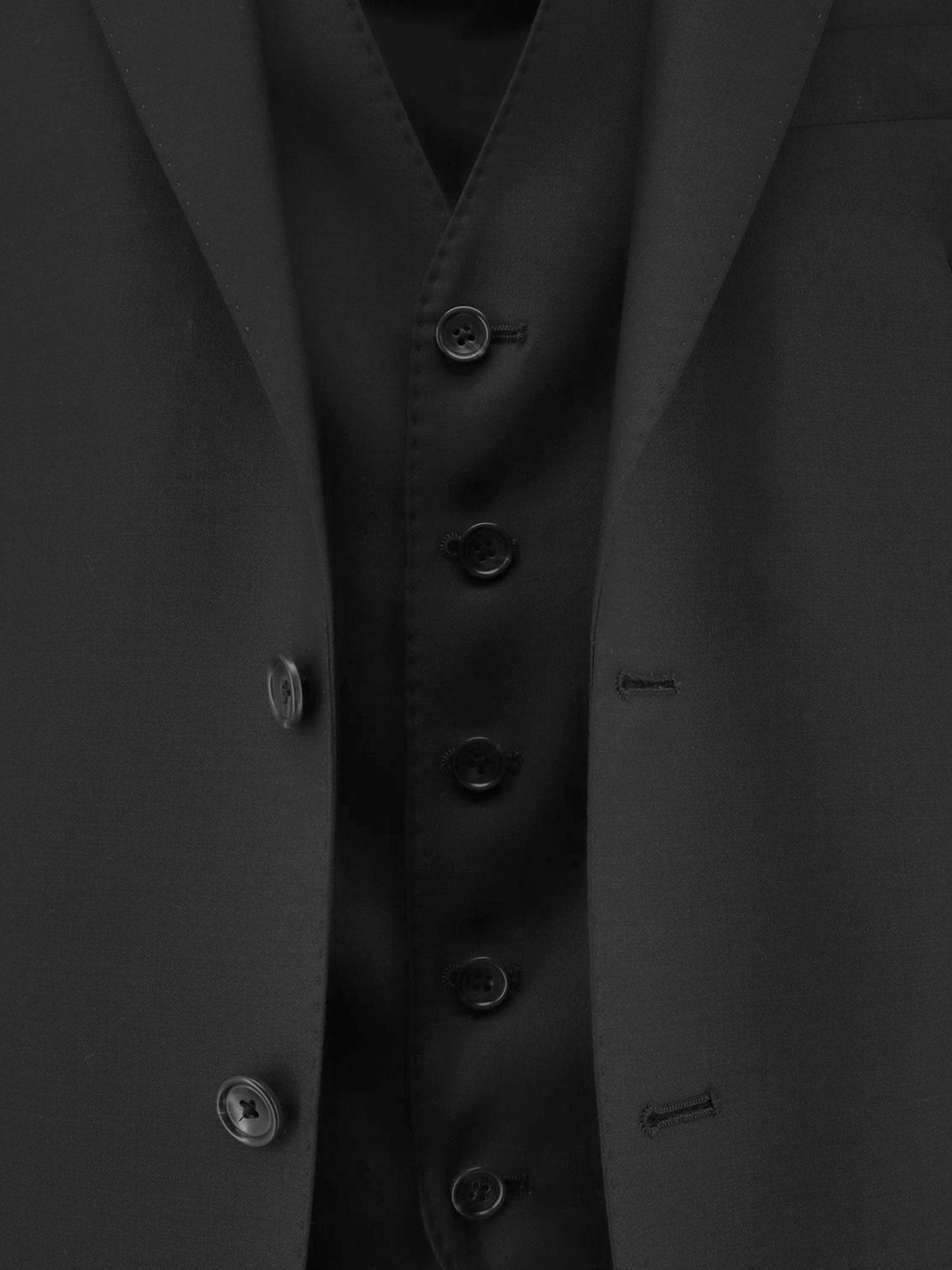 Virgin wool suit with vest