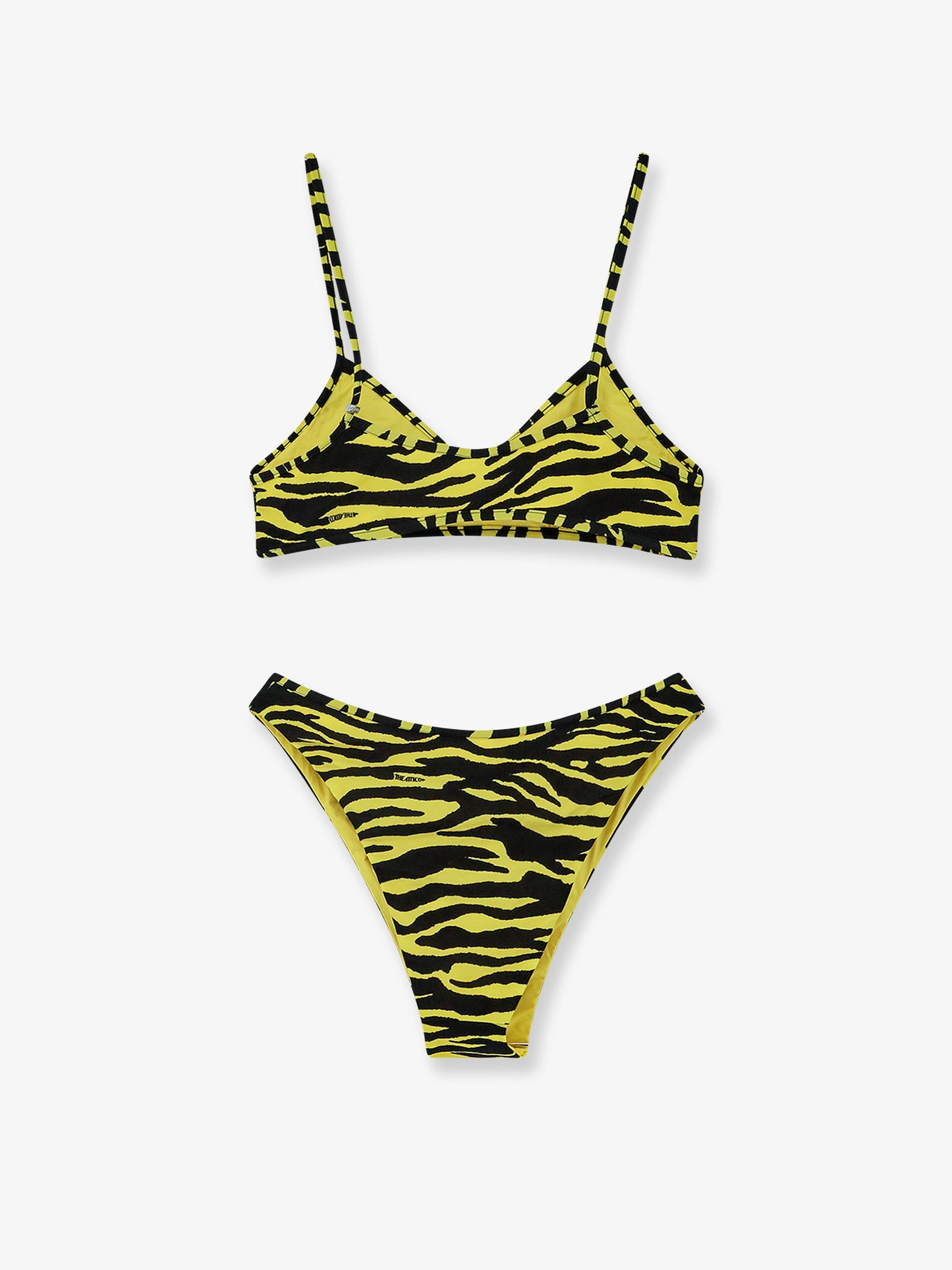The Attico Il Primo Bagno lycra swimsuit with zebra print