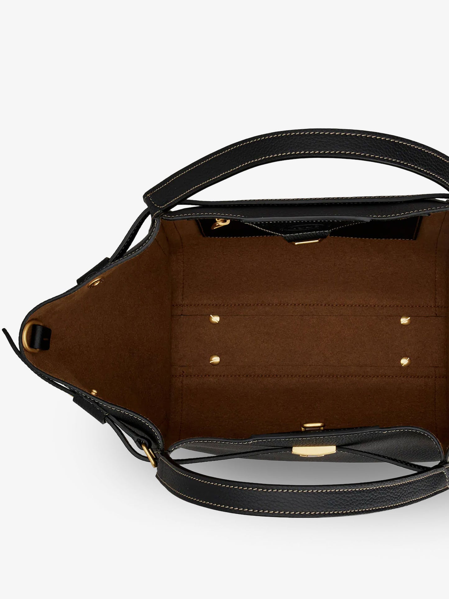 Hammered laeather tote bag