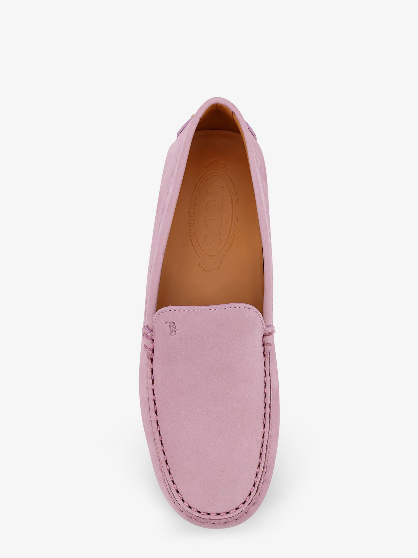 Suede loafers with engraved logo on the front