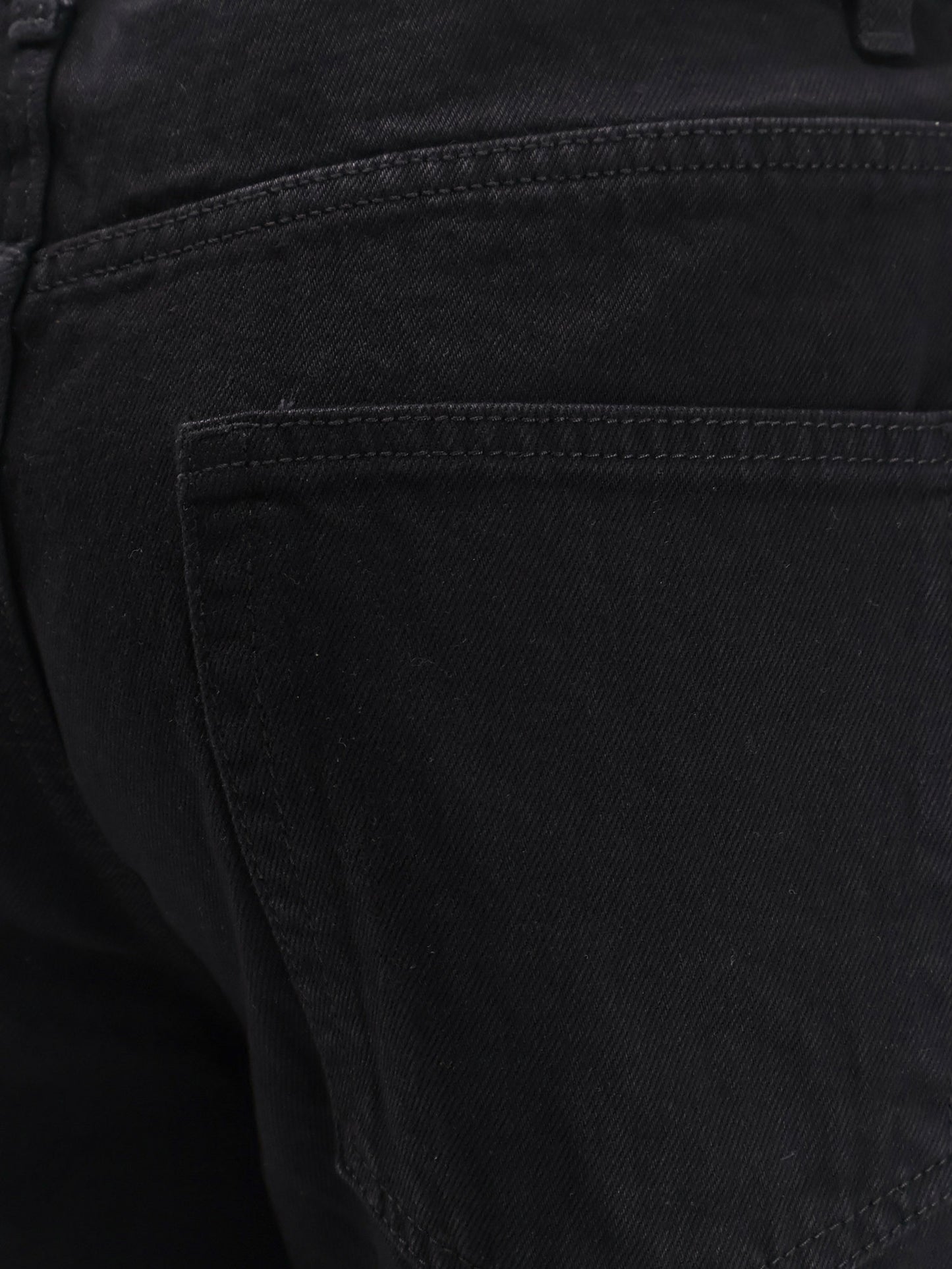 Pantaloni straight fit in black denim