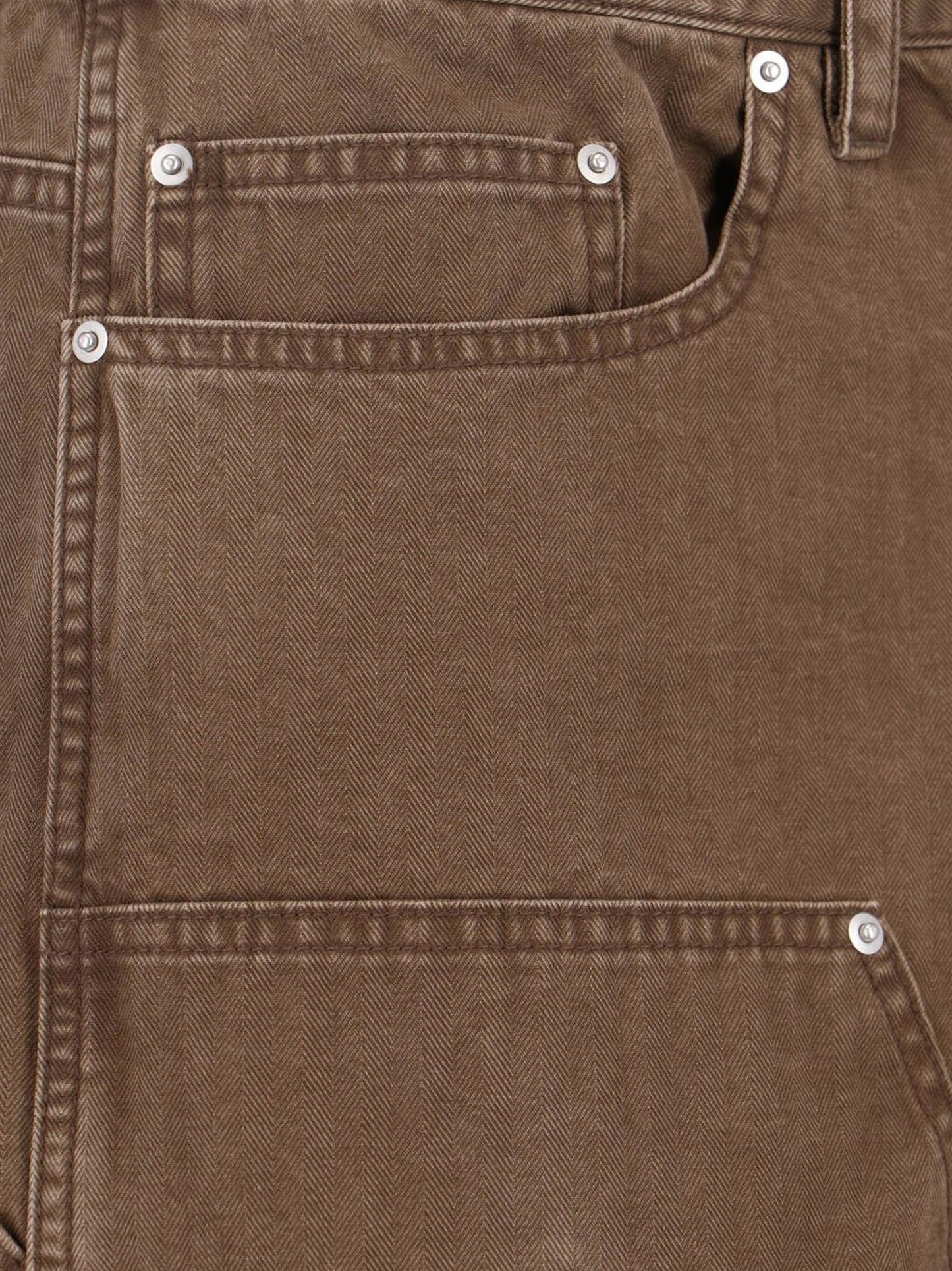 Cargo cotton bermuda shorts with distressed effect