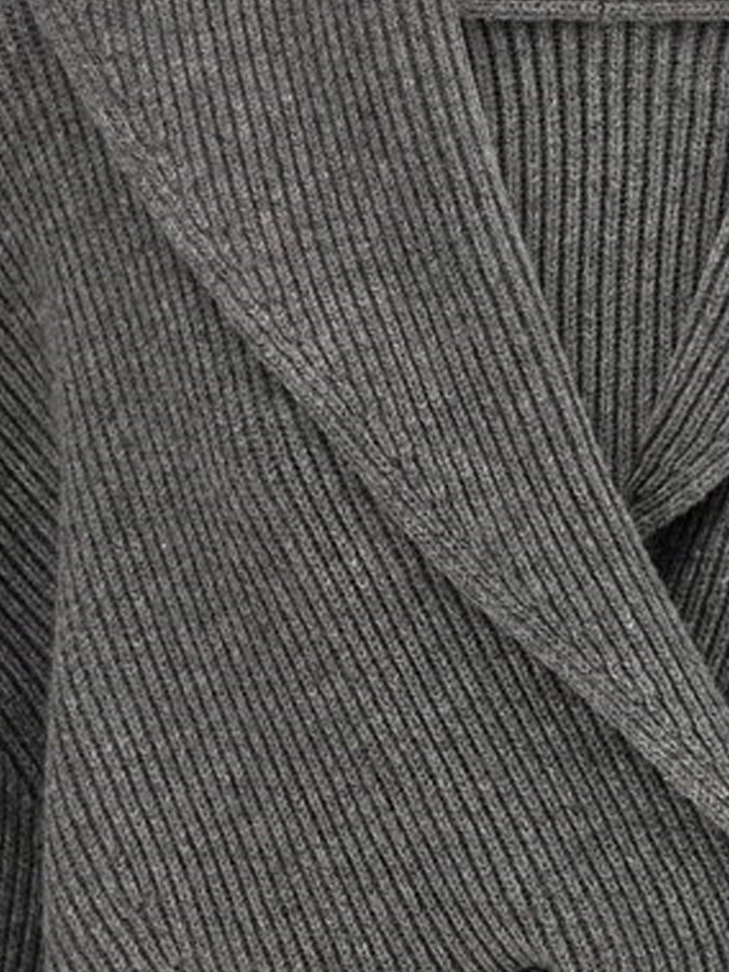 Shawl-Lapel wool cardigan