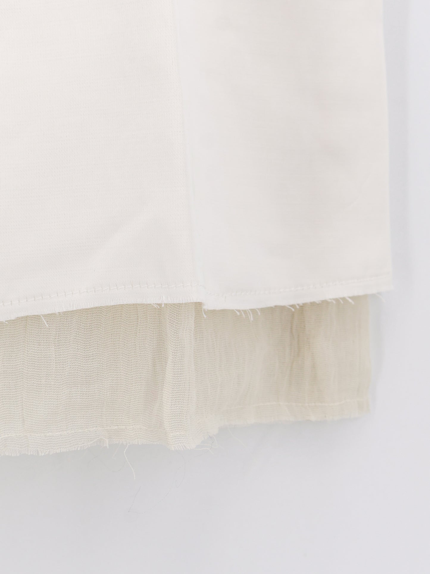 Layered viscose and linen blend skirt