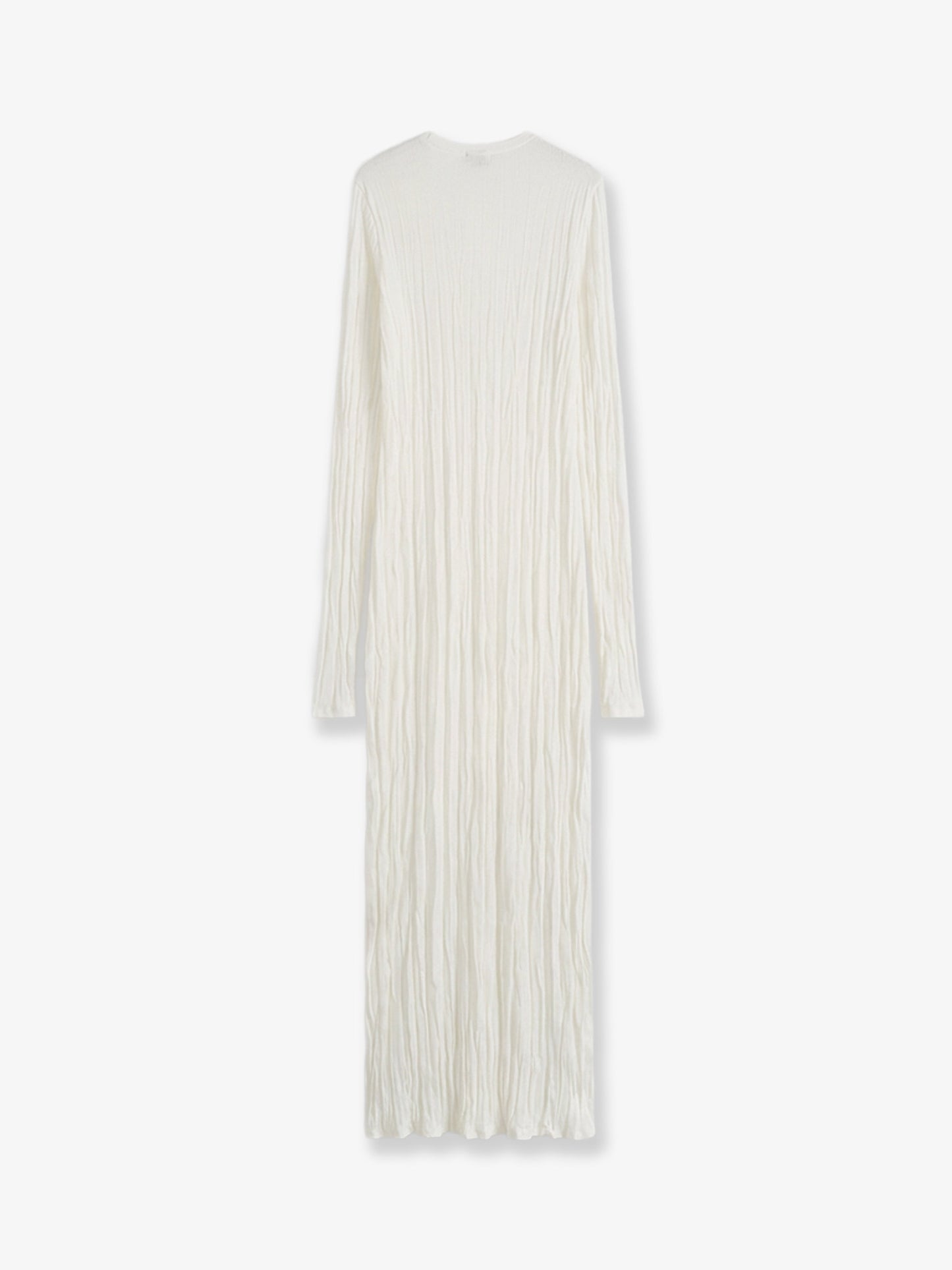 Crinkled viscose and recycled material dress