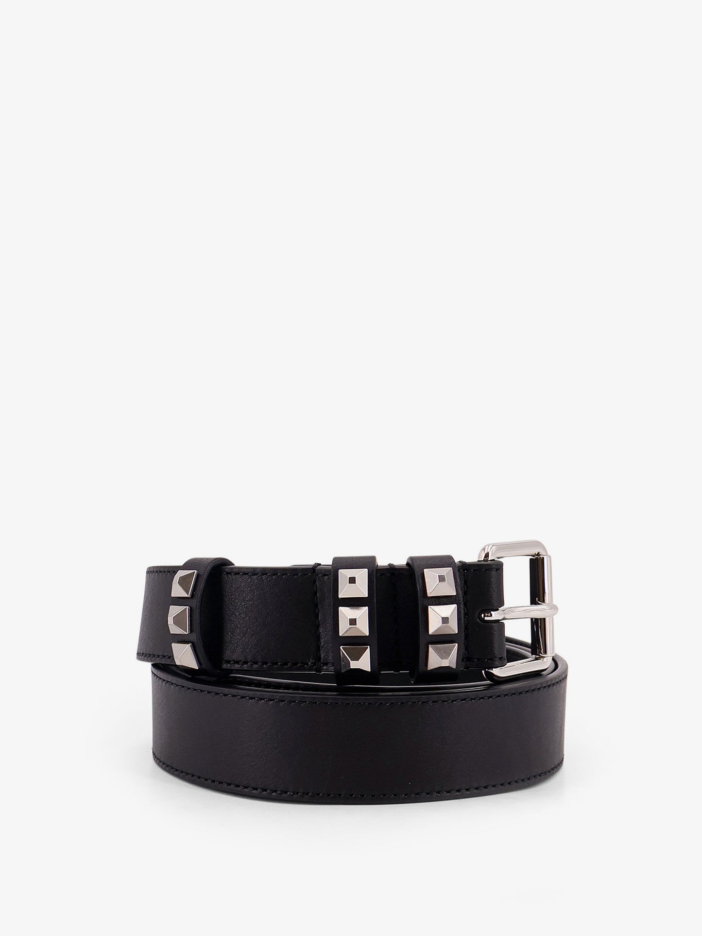 Flaneuse leather belt with iconic studs