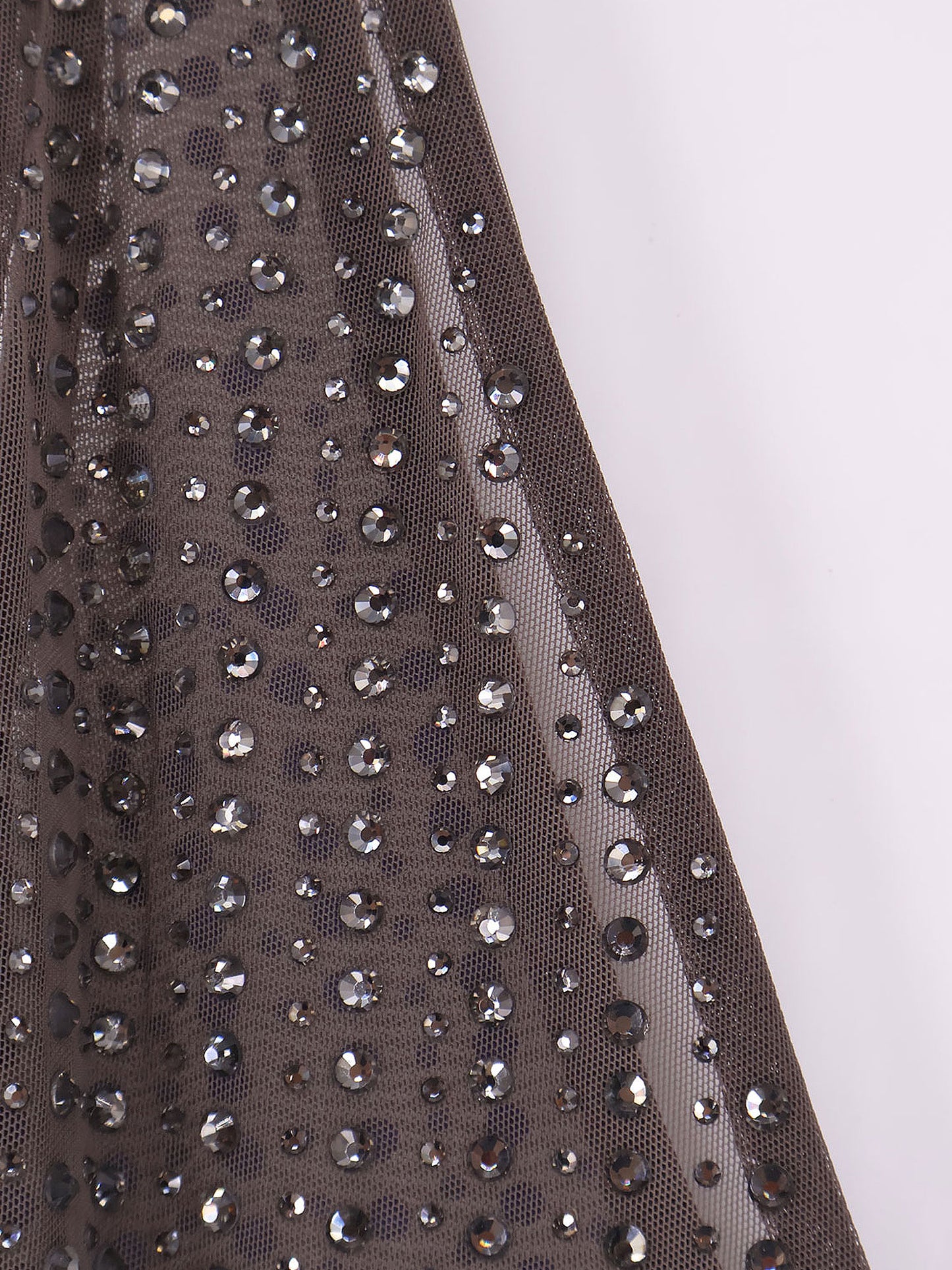 Crystal short dress with all-over rhinestone detail