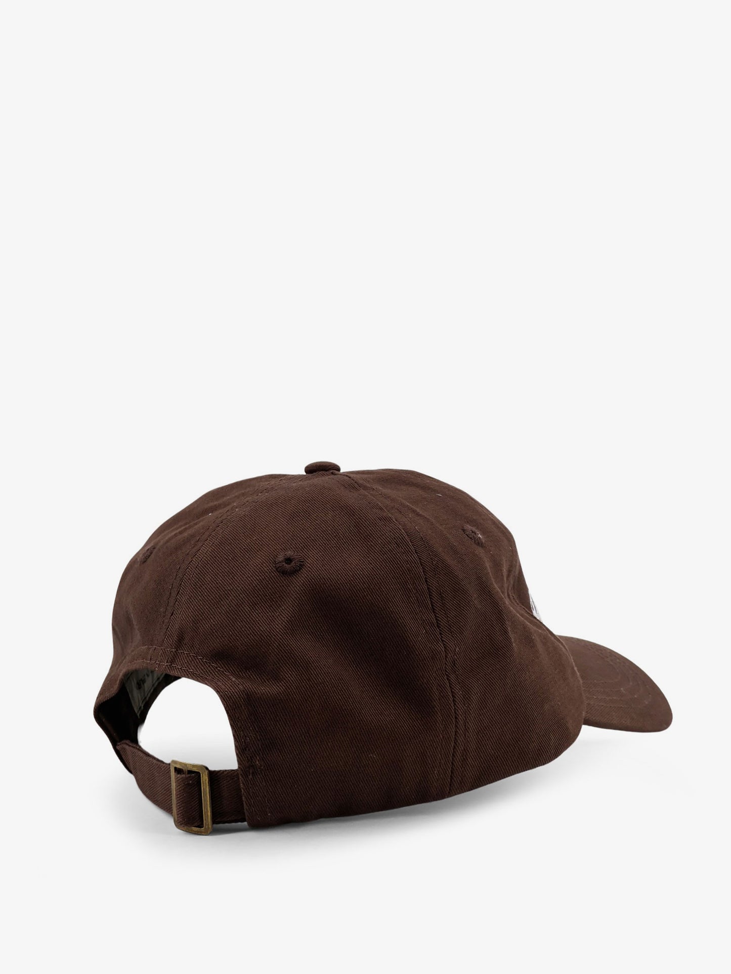 Denim hat with embroidery on the front