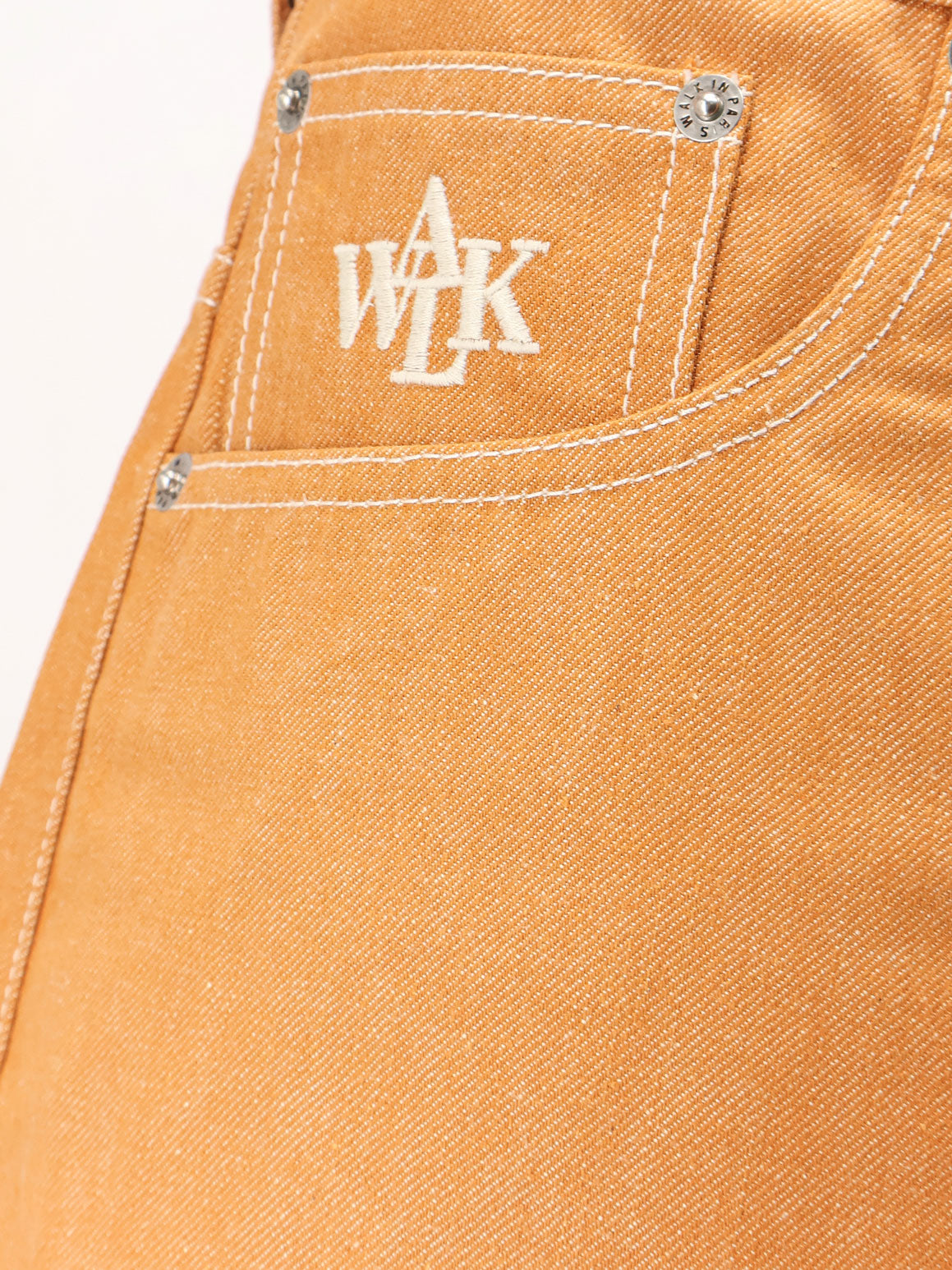 Baggy Orange Denim Shorts
