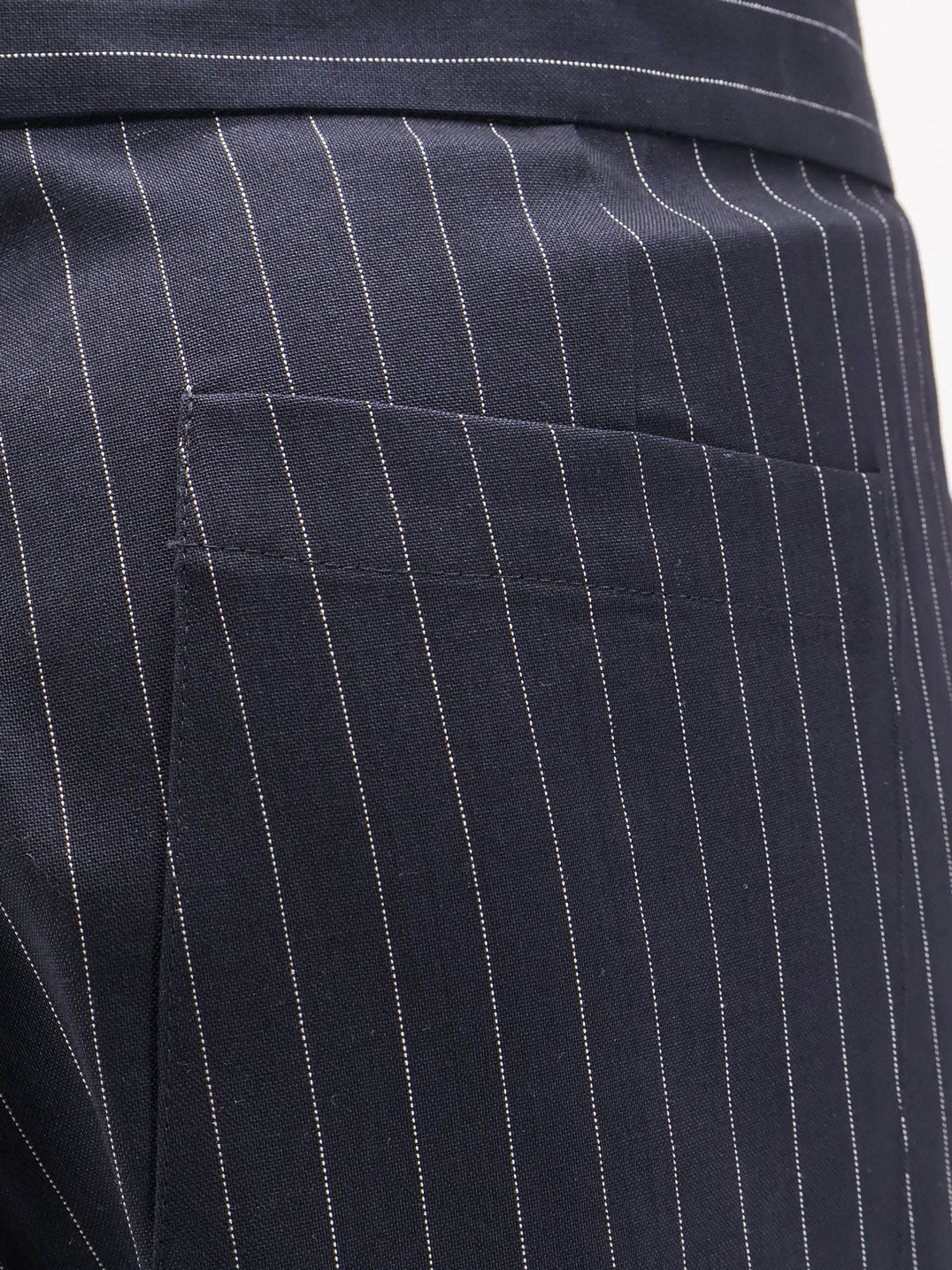 Cotton trousers with pinstripe pattern