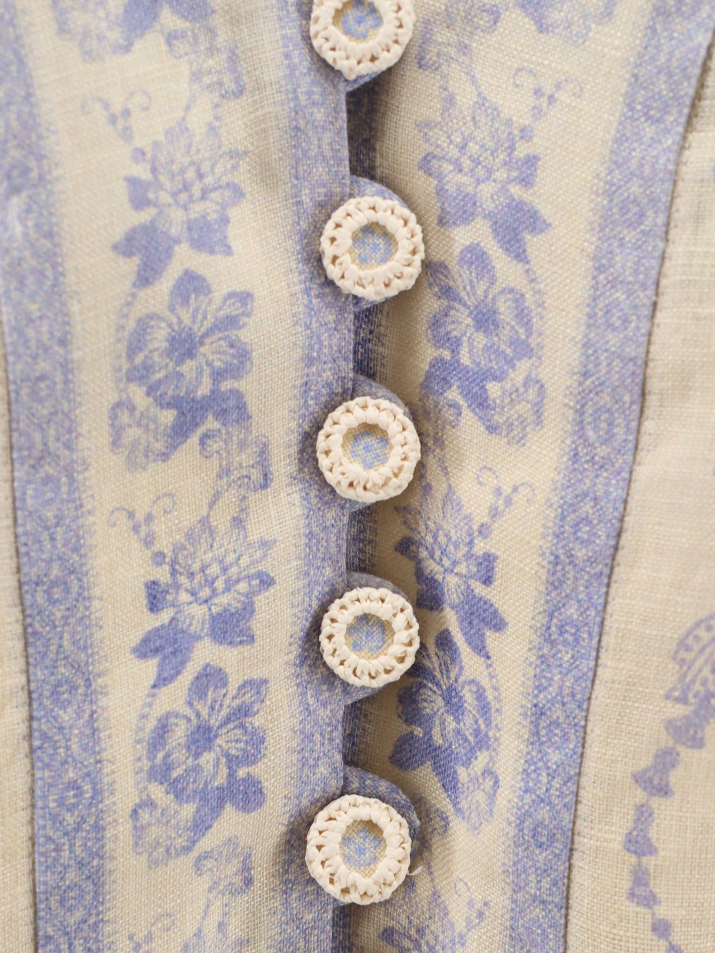 Indra printed linen dress