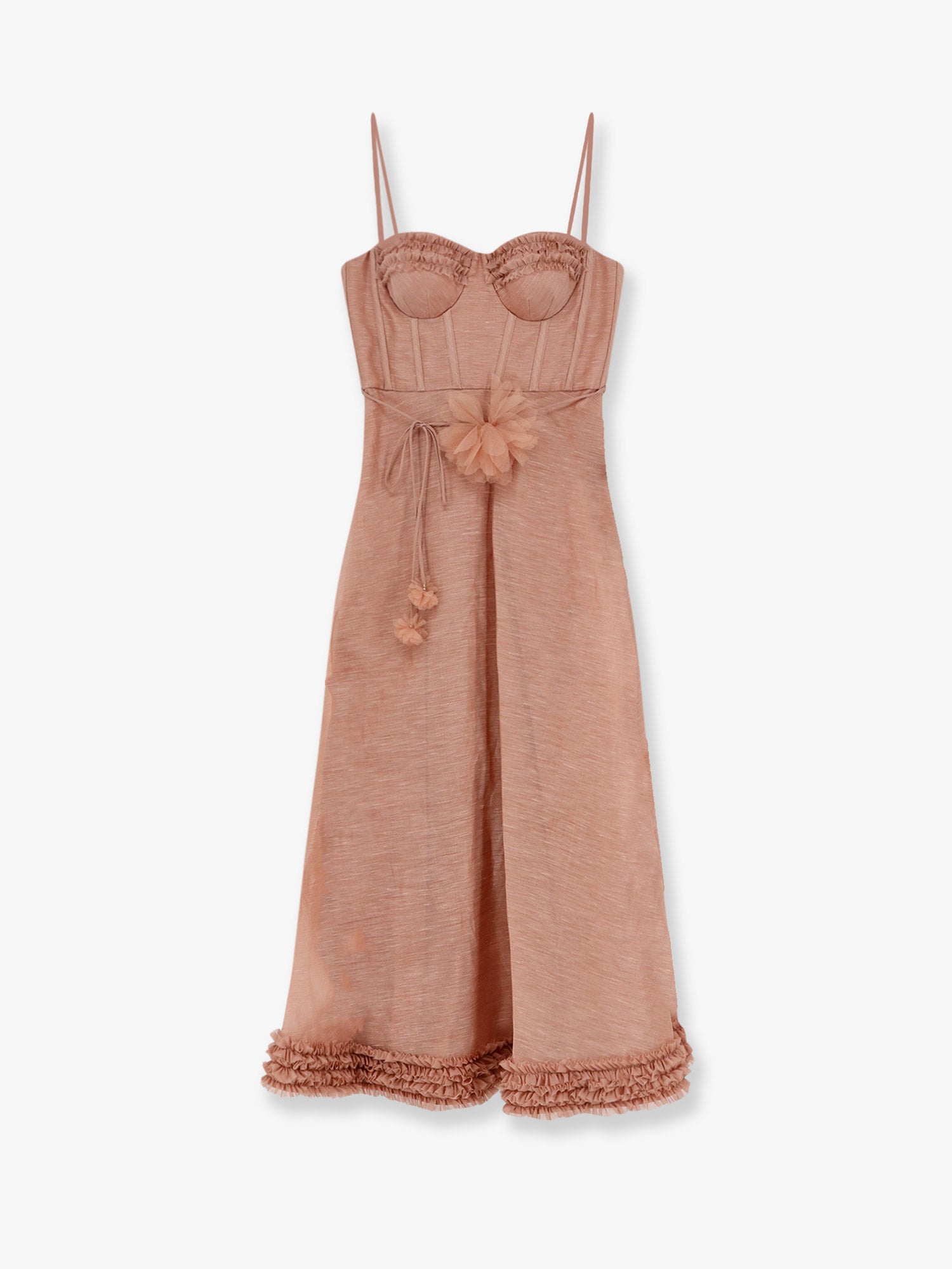 zimmermann silk linen blend dress Zimmermann Mini Rebellion Drape dress
