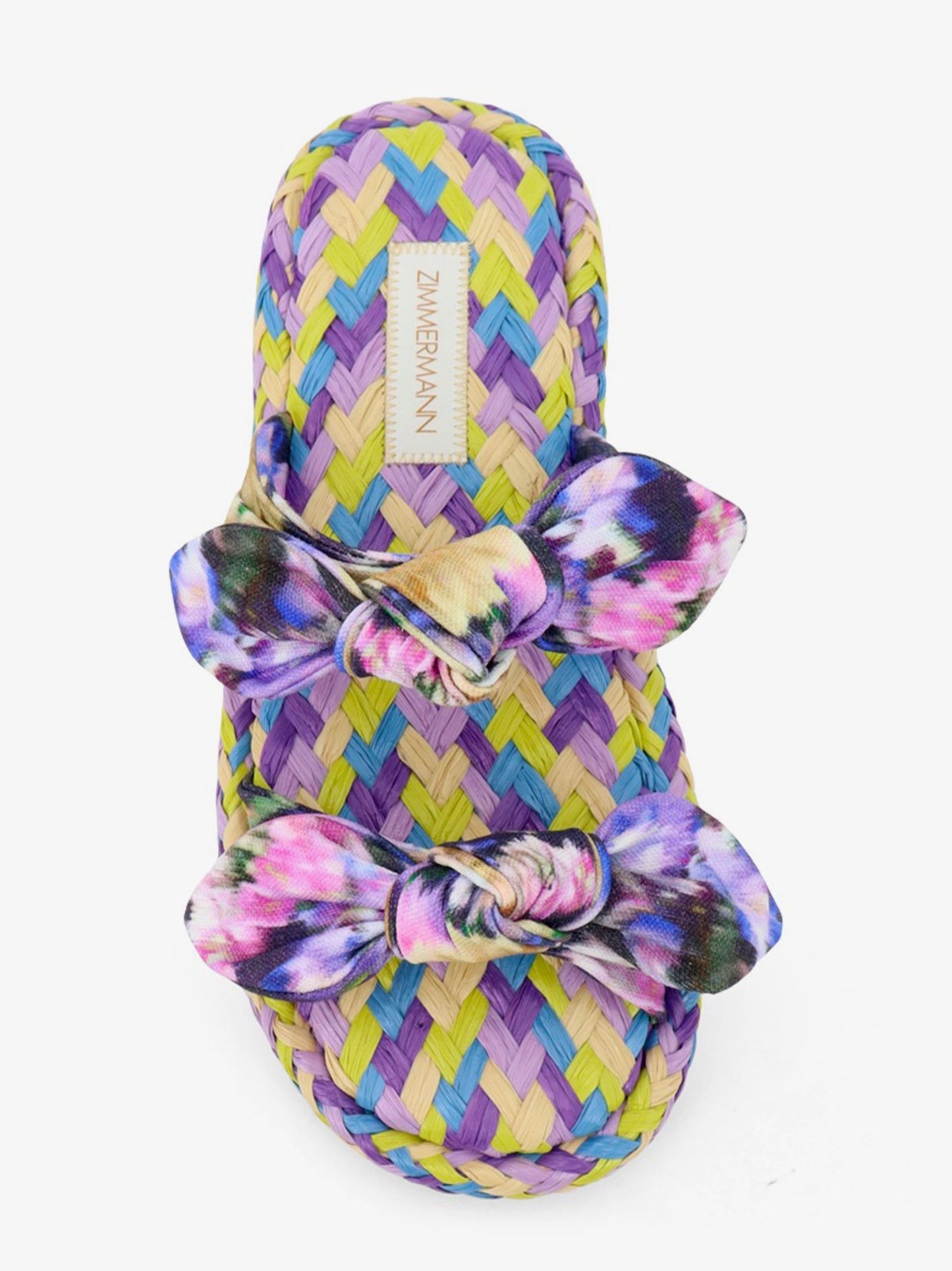 Carousel multicolored raffia sandals