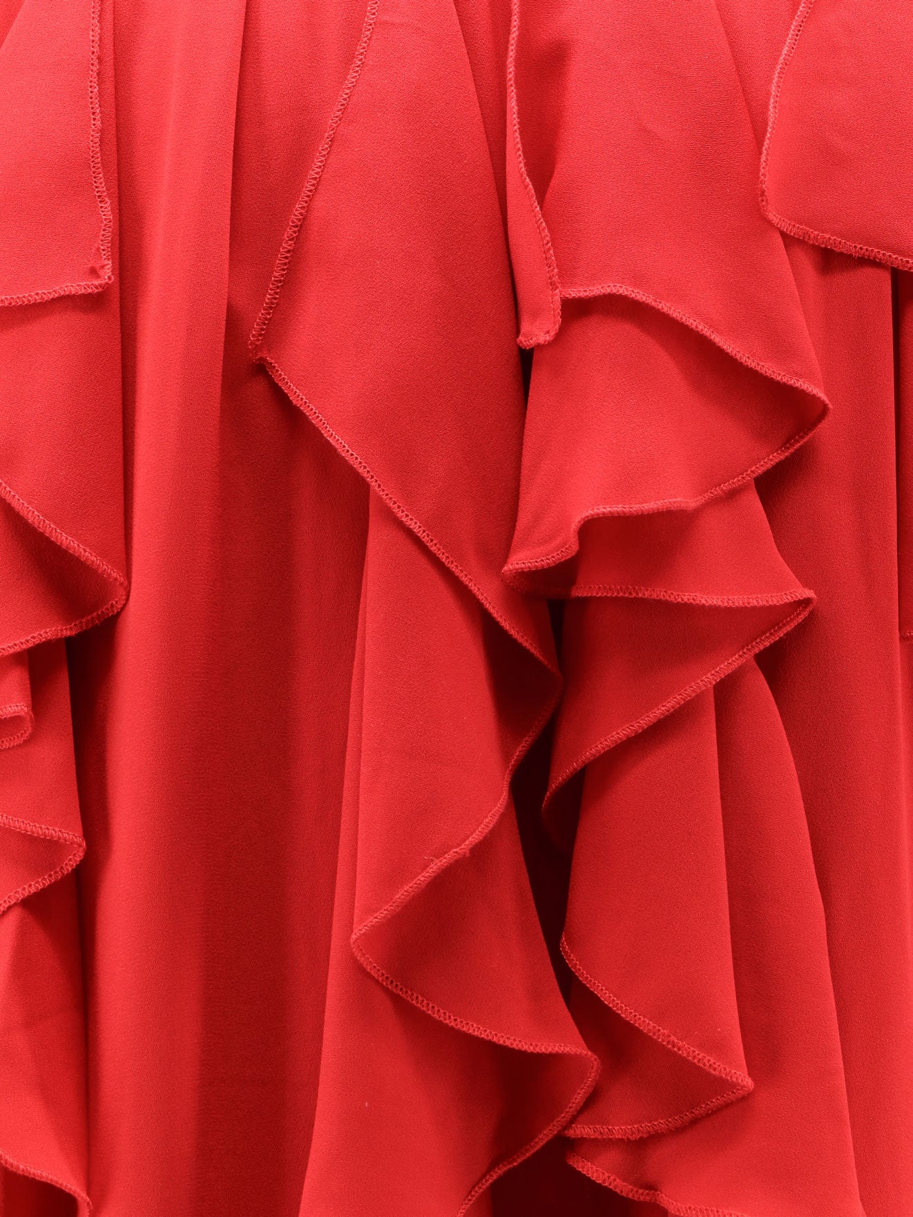 Gonna con rouches in satin