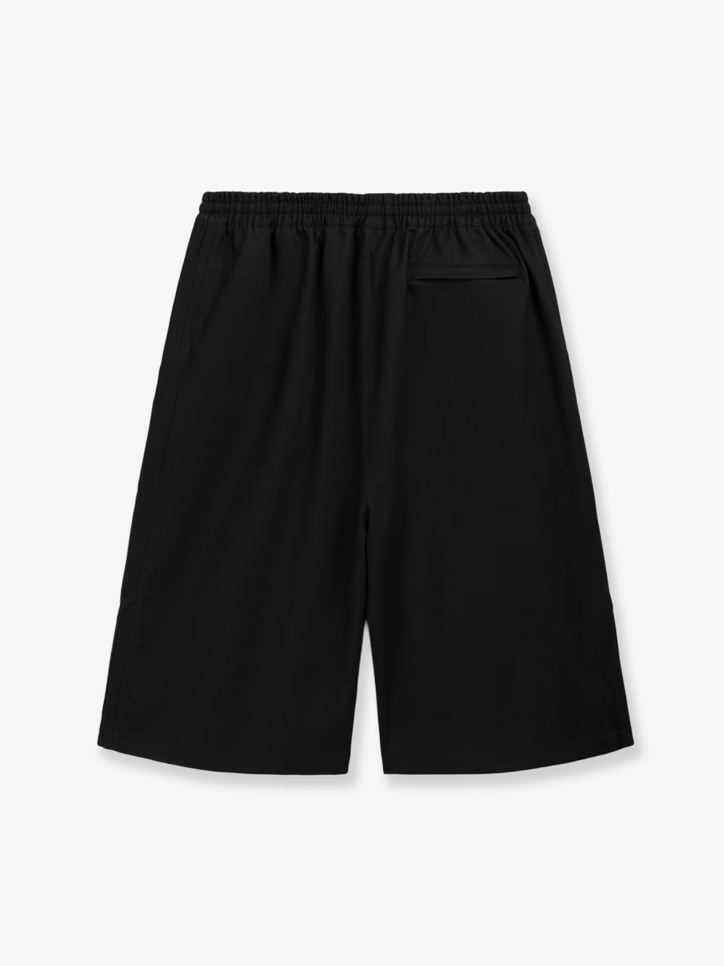 Oversized cotton Bermuda shorts with logo embroidery