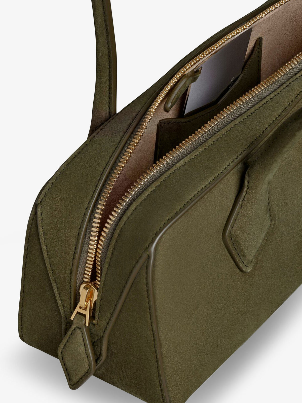 Teckel Medium Suede shoulder bag
