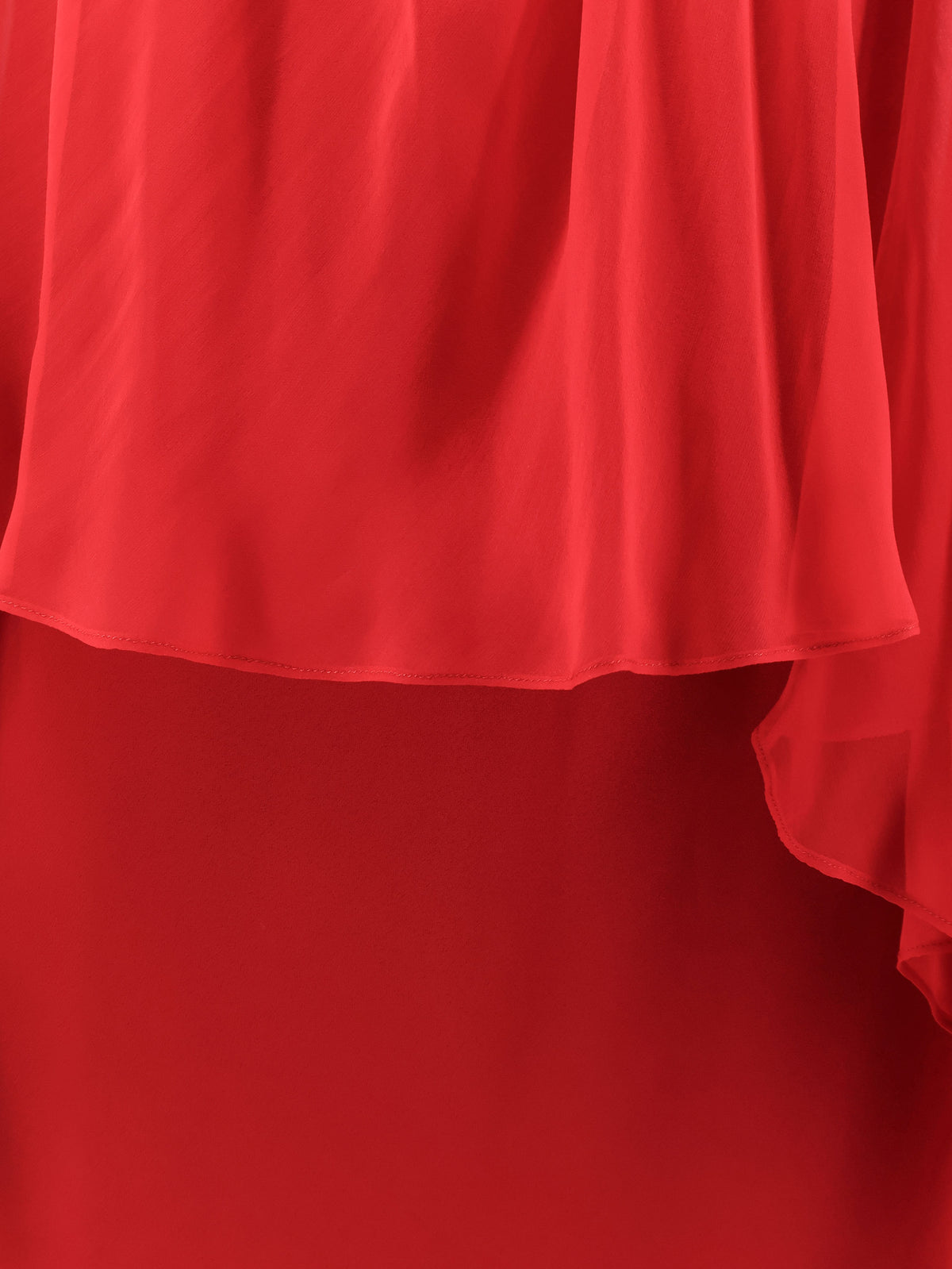 Viscose long dress with voile cape