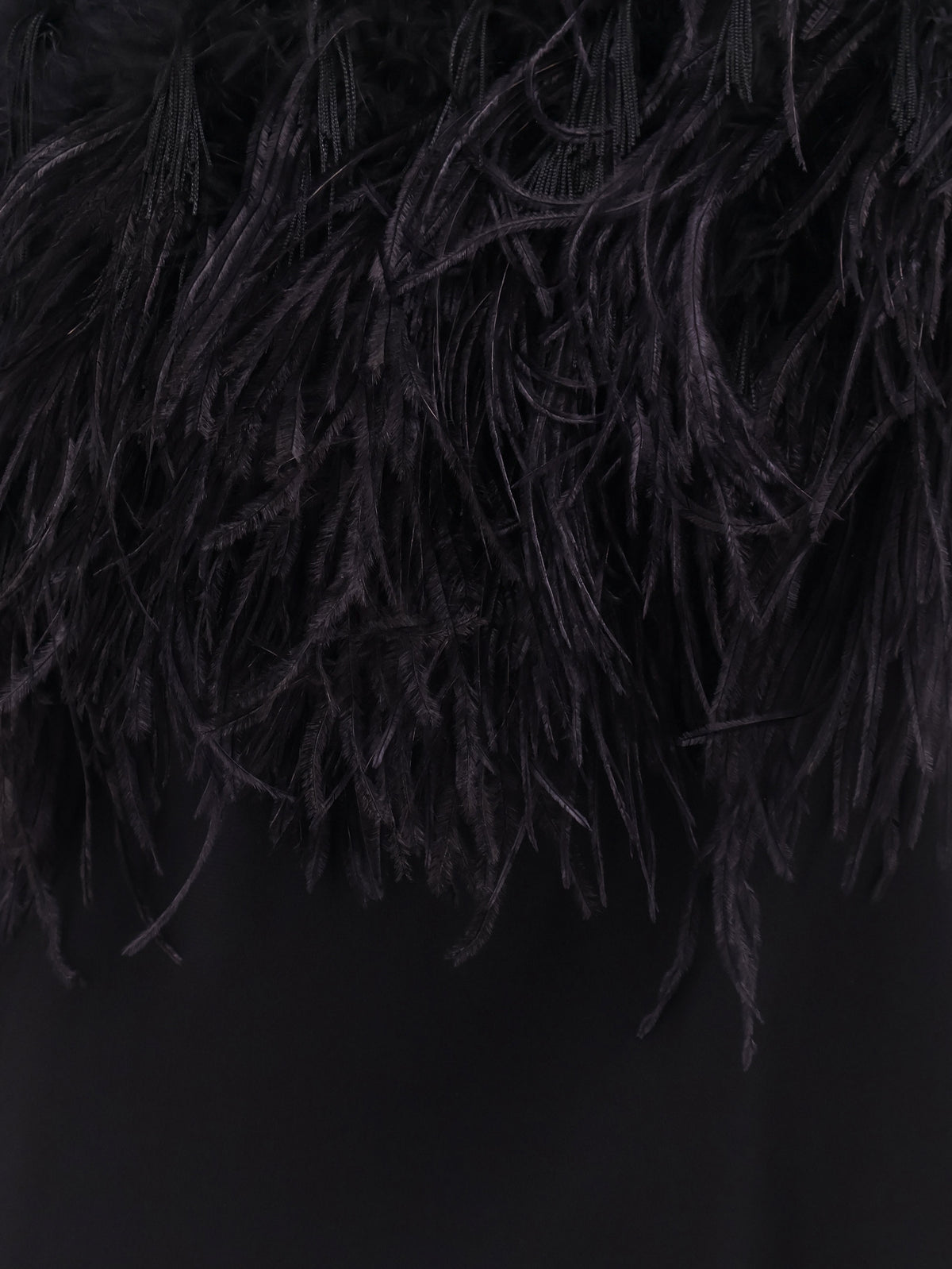 Viscose top with front feather detail