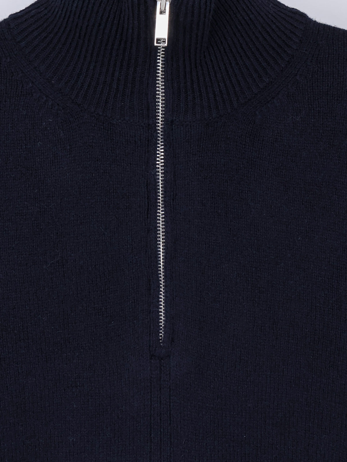 Wool and cashmere half-zip cardigan