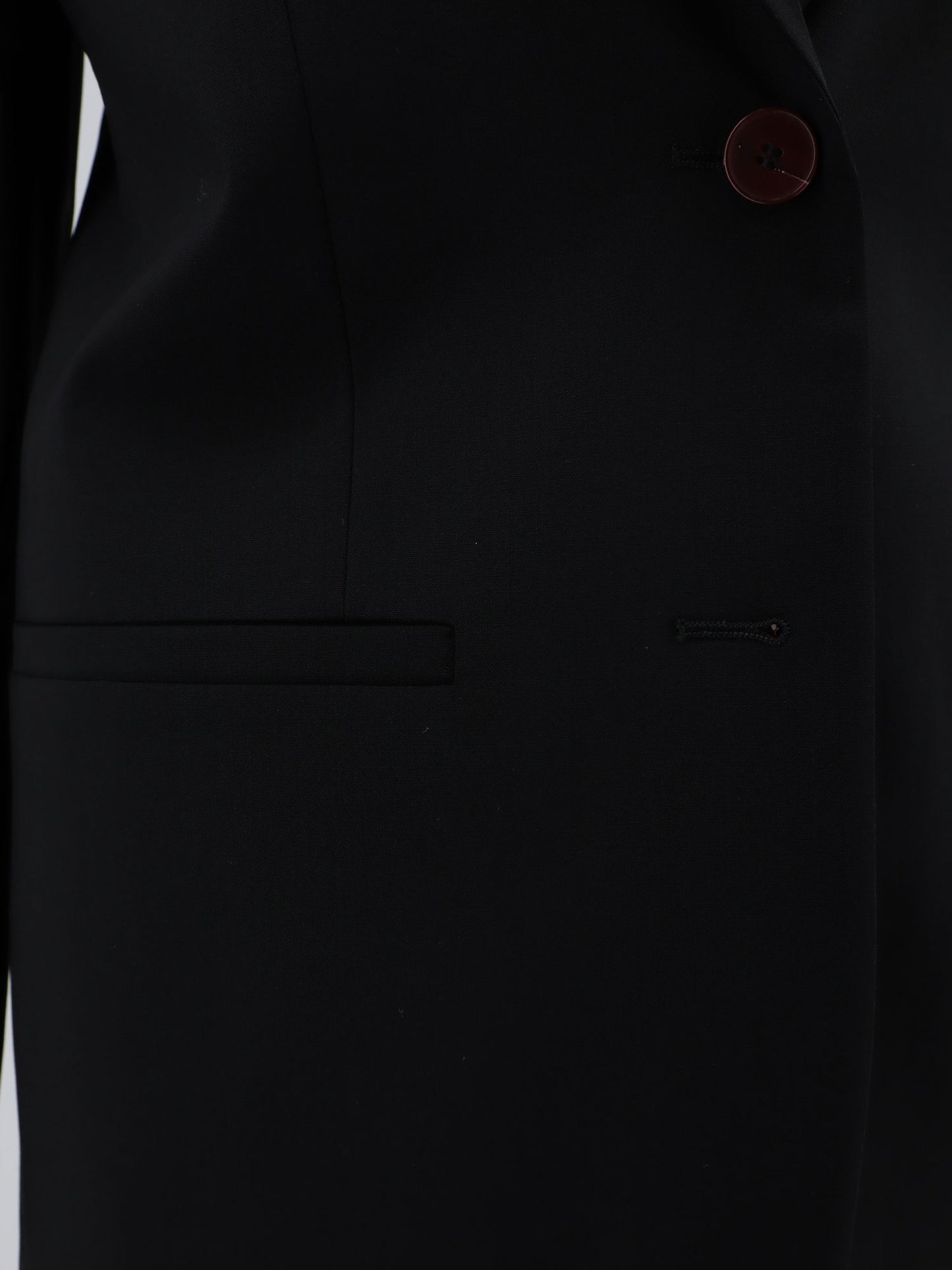 Blazer monopetto in lana vergine stretch