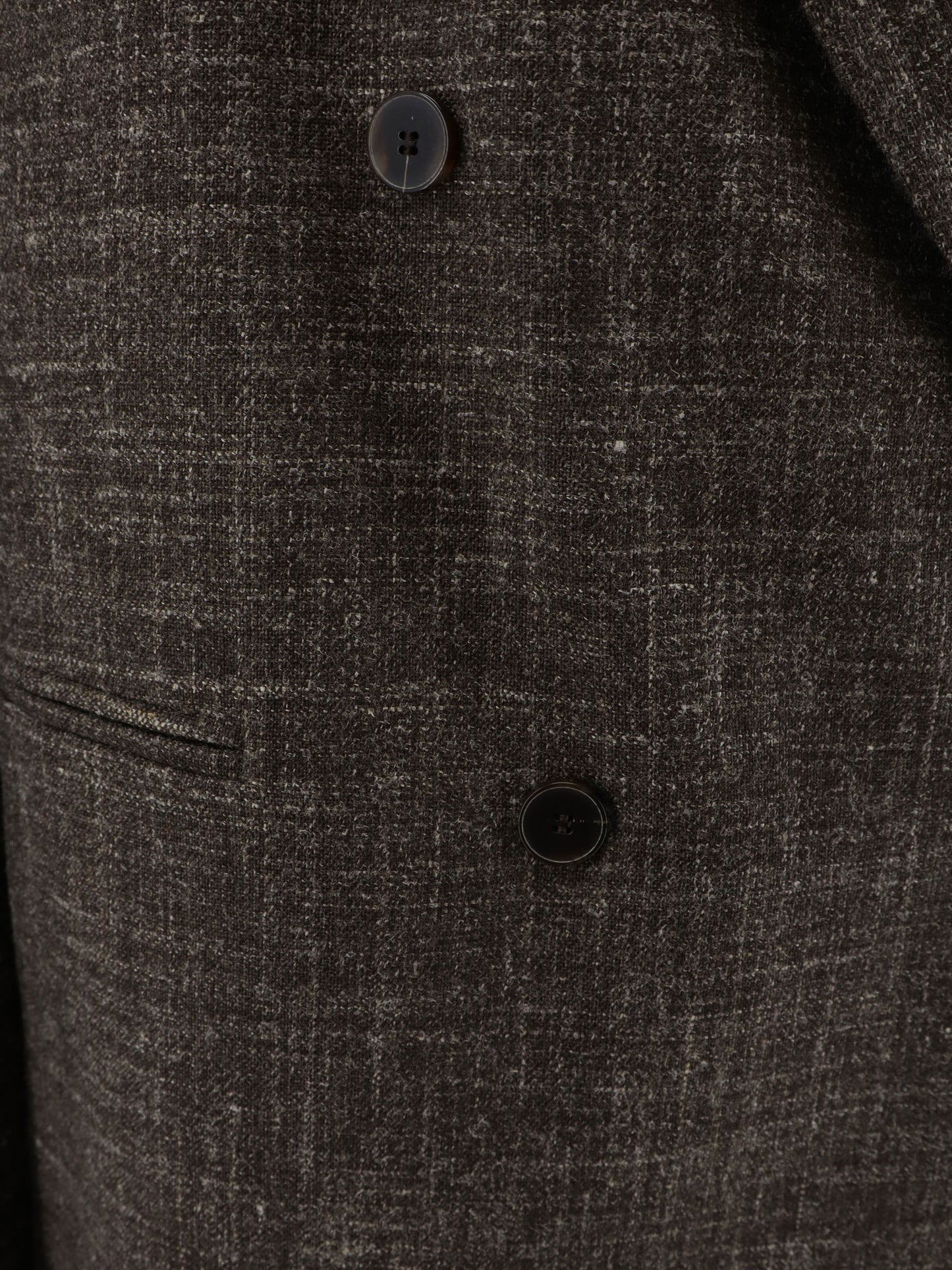 Double-breasted wool and linen blend blazer