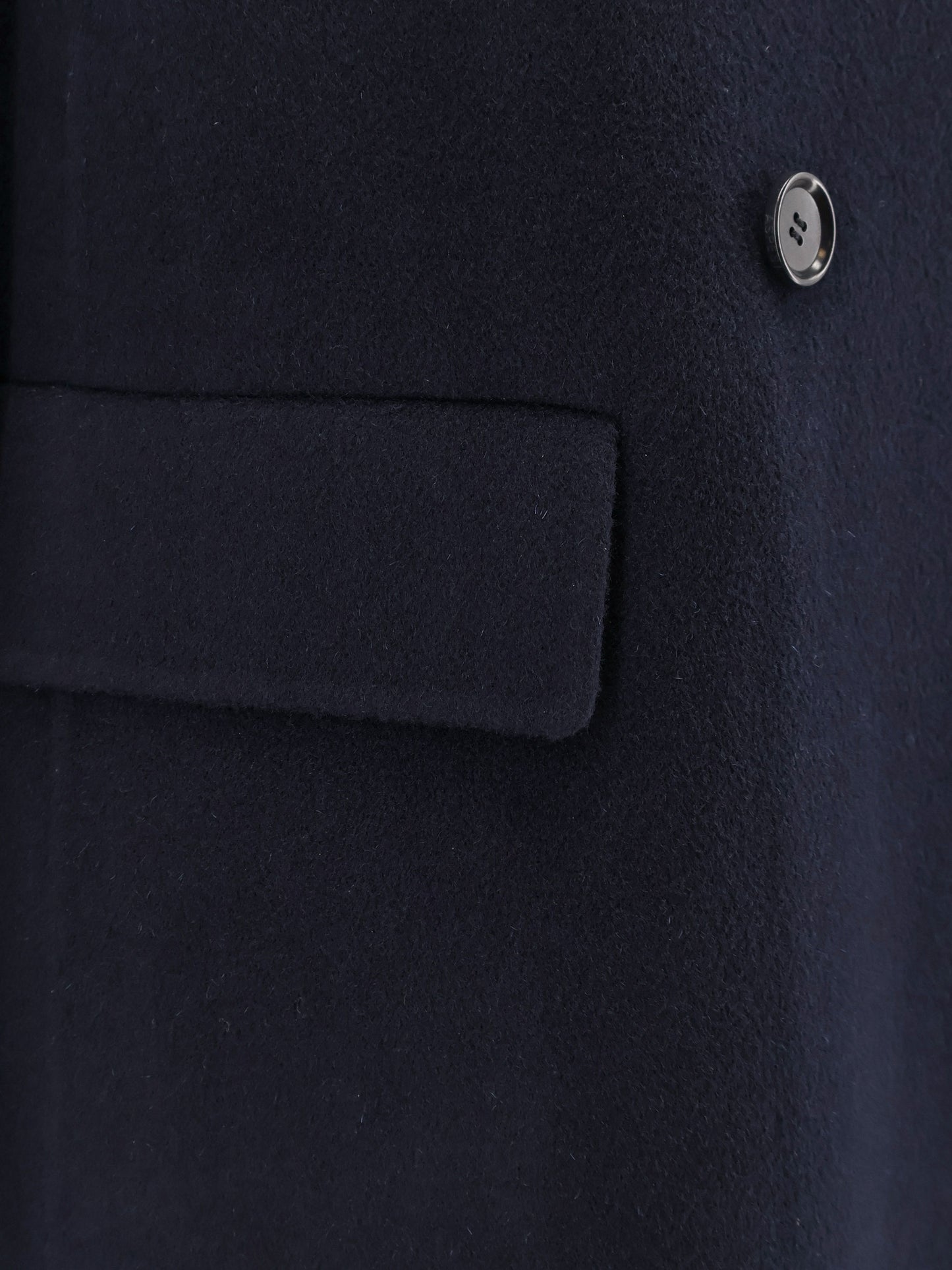 Double-breasted wool coat