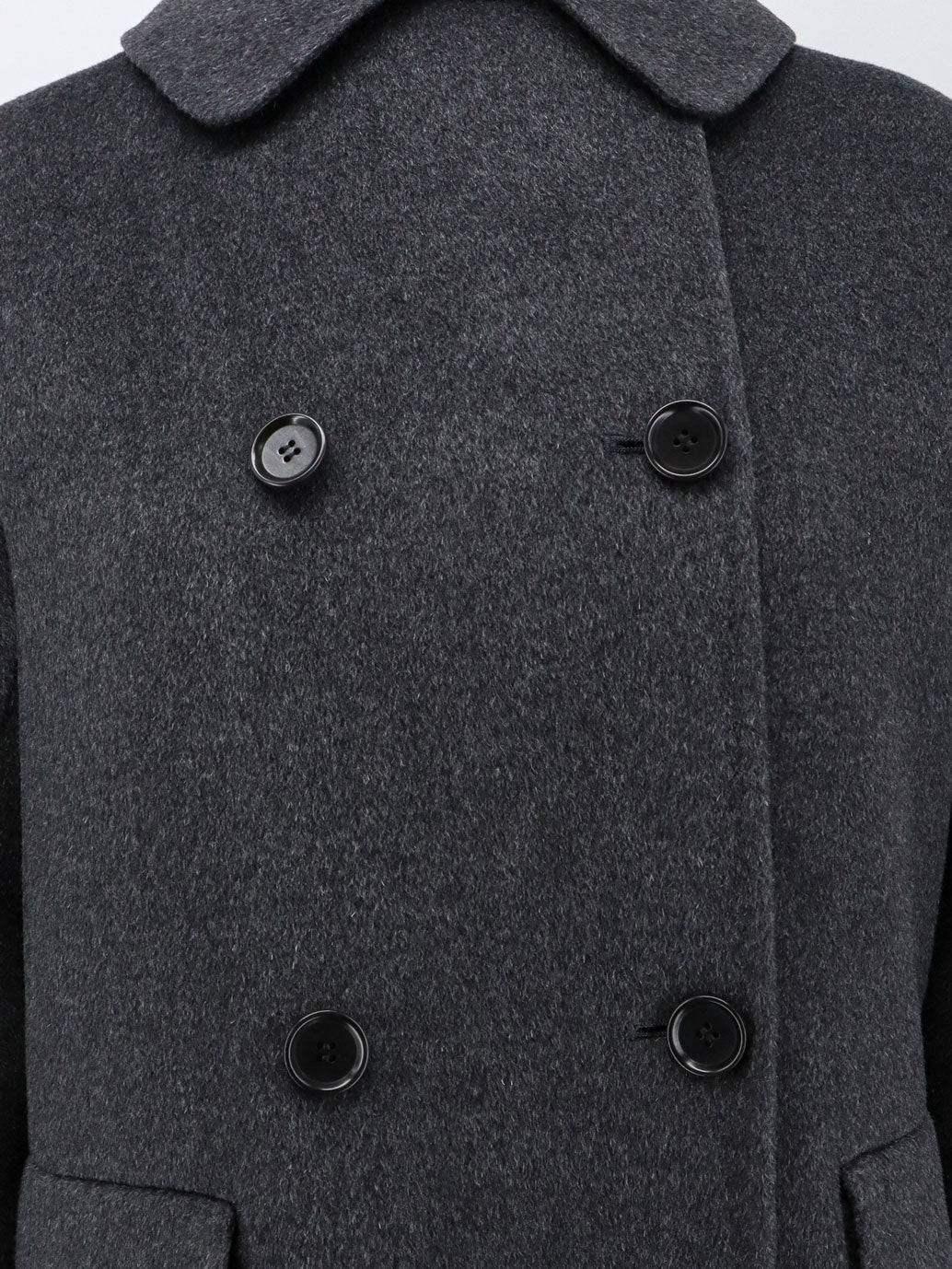 Double-breasted wool coat