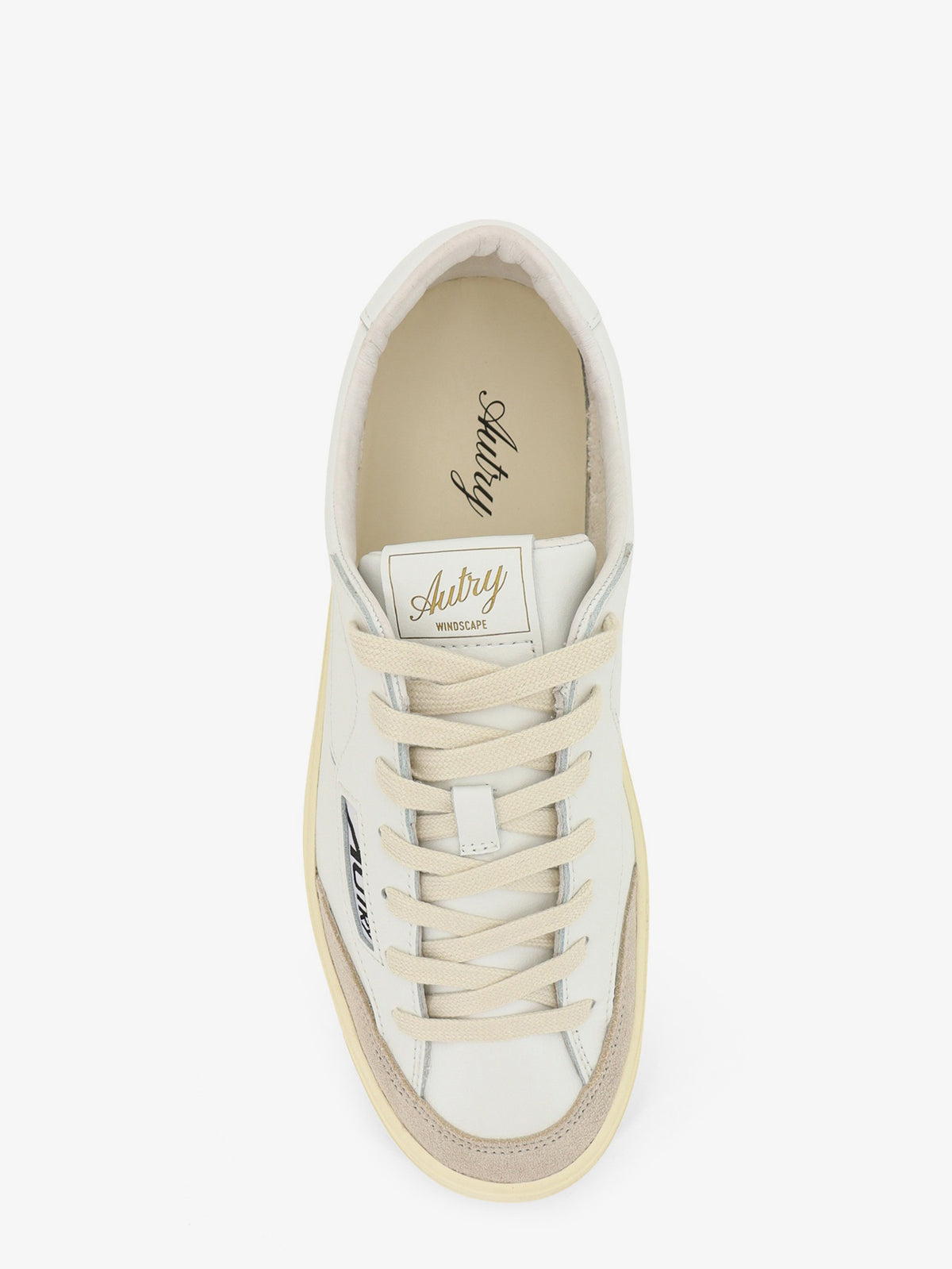Windscape leather sneakers with suede insert