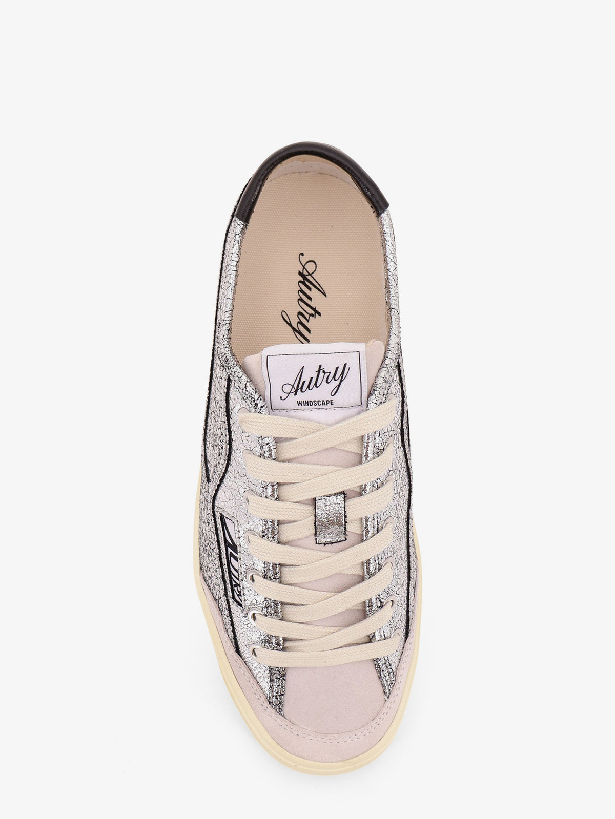 Sneakers Windscape Low in pelle silver