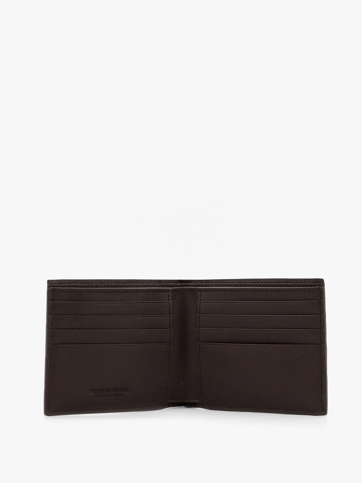Leather walllet with Intrecciato motif