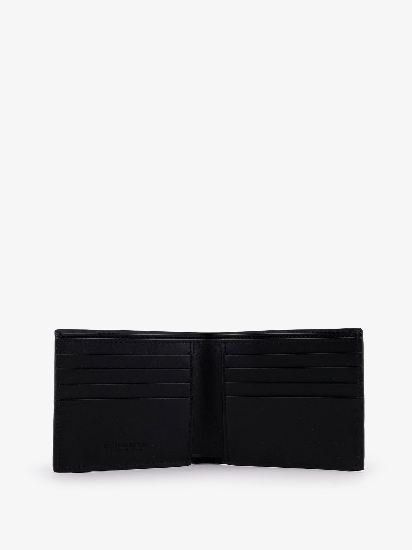 Leather wallet with Intrecciato pattern