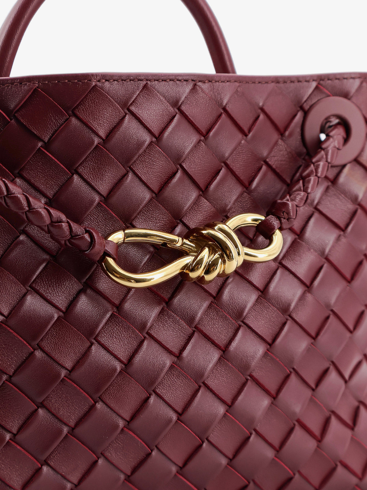 Borsa a tracolla Andiamo Small in pelle con motivo intrecciato