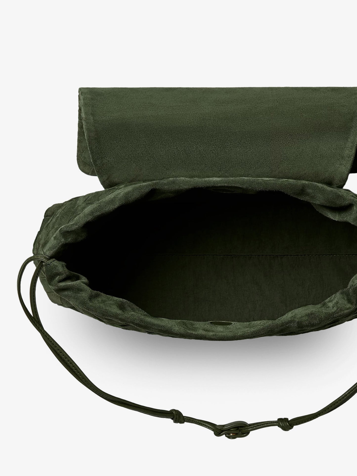 Suede Giorno shoulder bag with Intrecciato pattern