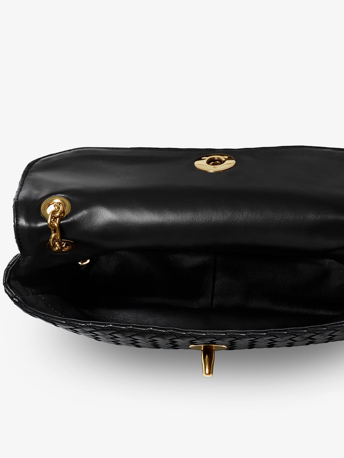 Madison leather shoulder bag with knot detail
