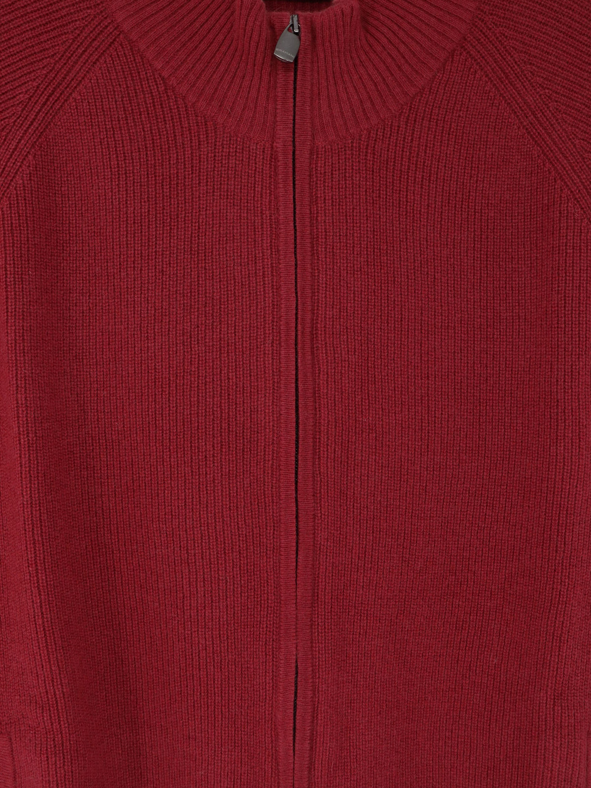 Cashmere zip-up cardigan