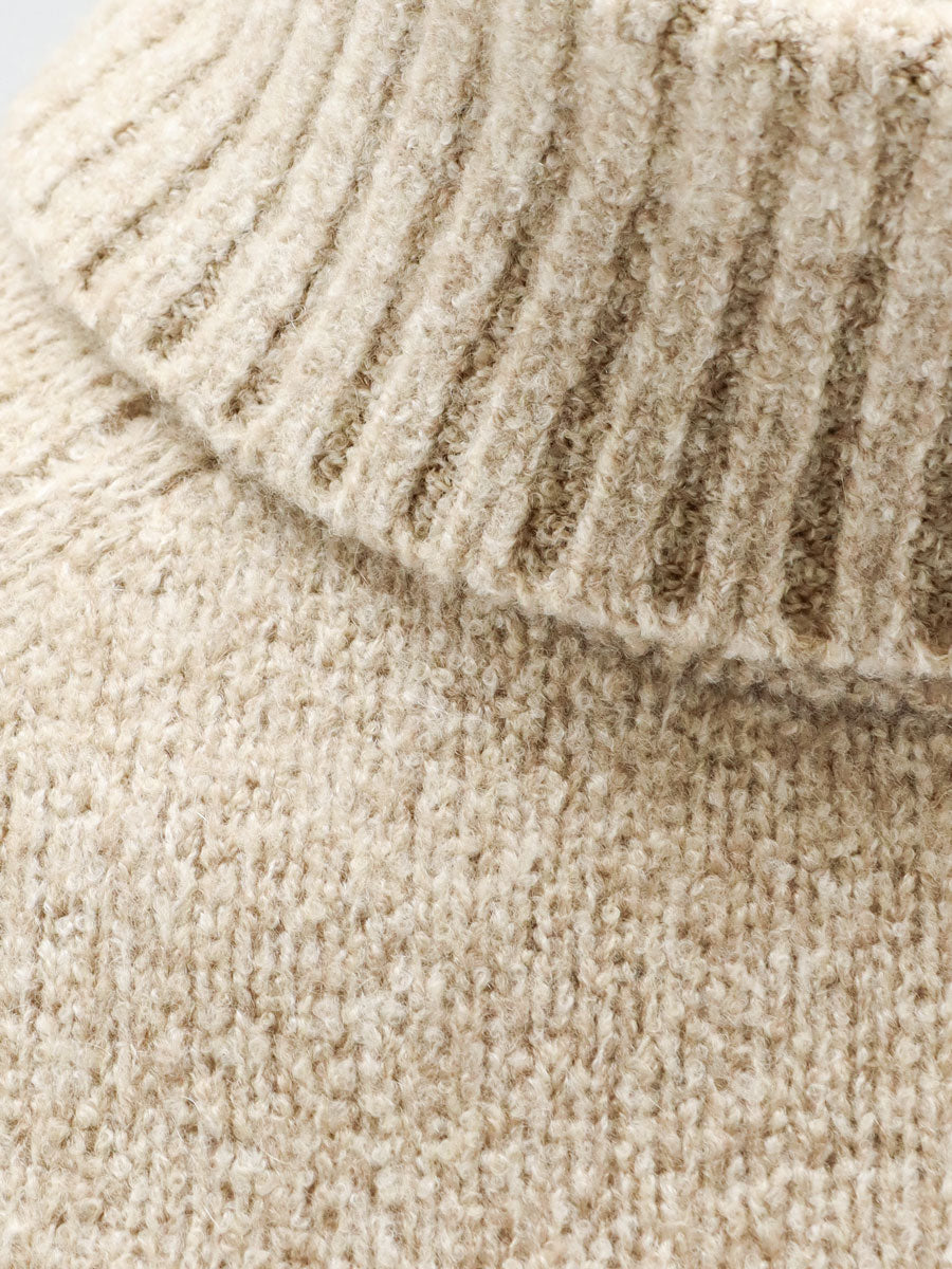 Wool, silk and cashmere blend turtleneck