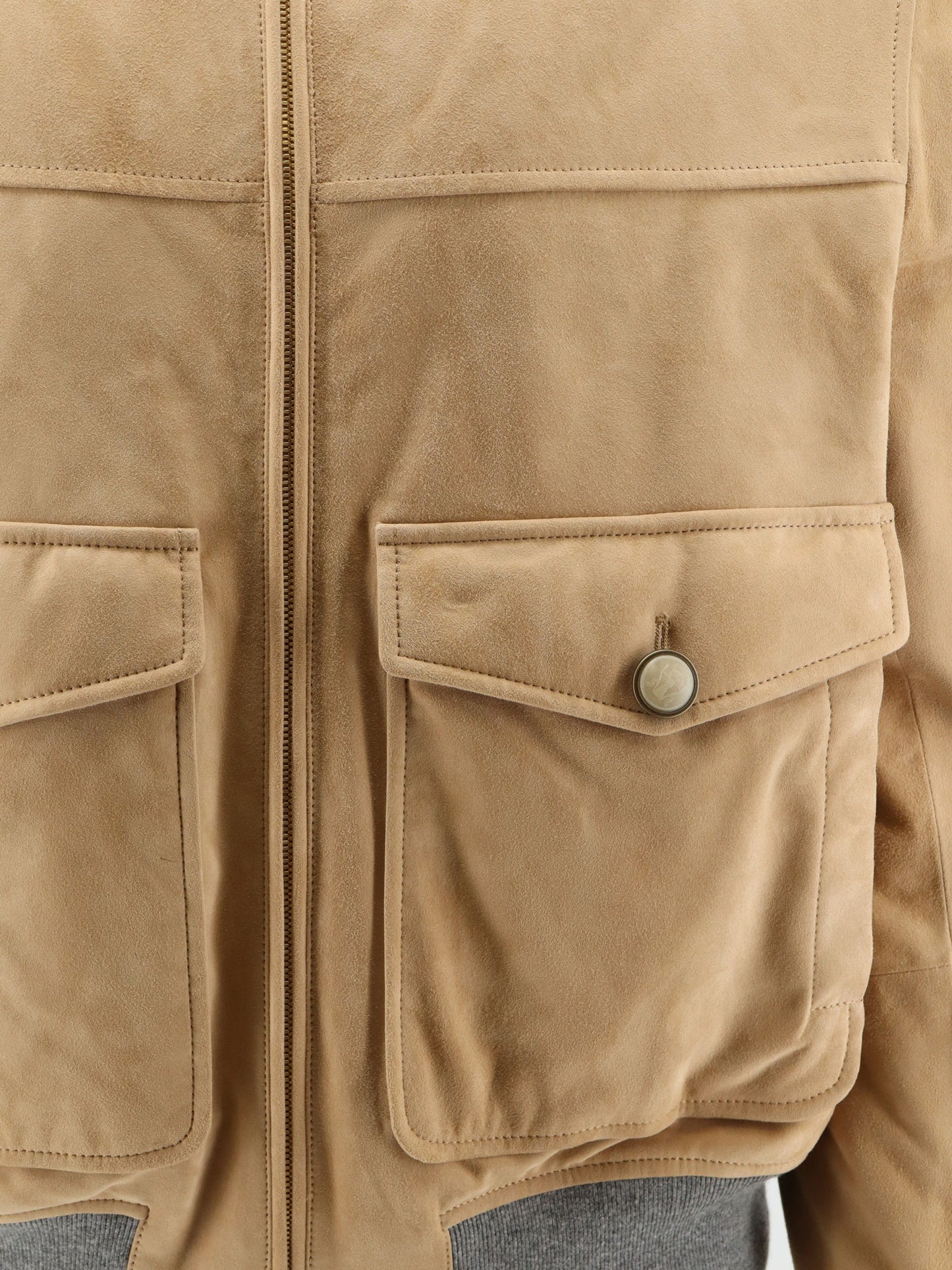 Padded suede jacket