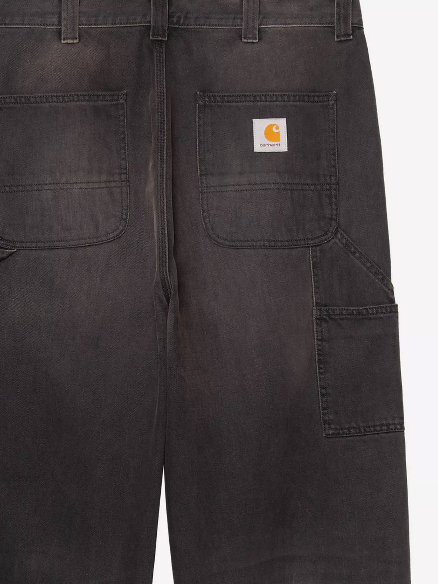 Washed-out black denim jeans