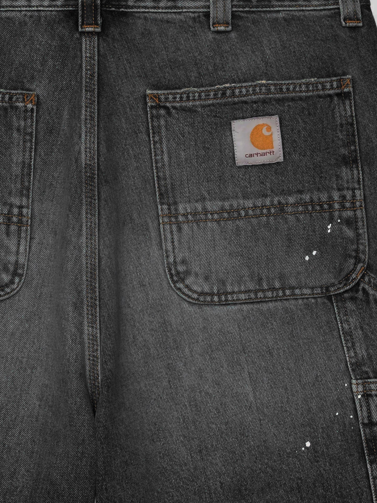 OG Single Knee Short in black denim
