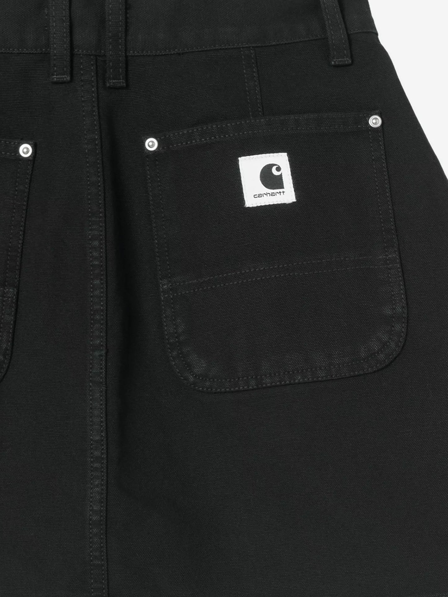 Black denim skirt