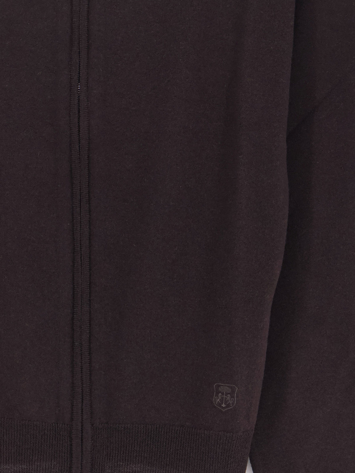 Full-zip wool cardigan