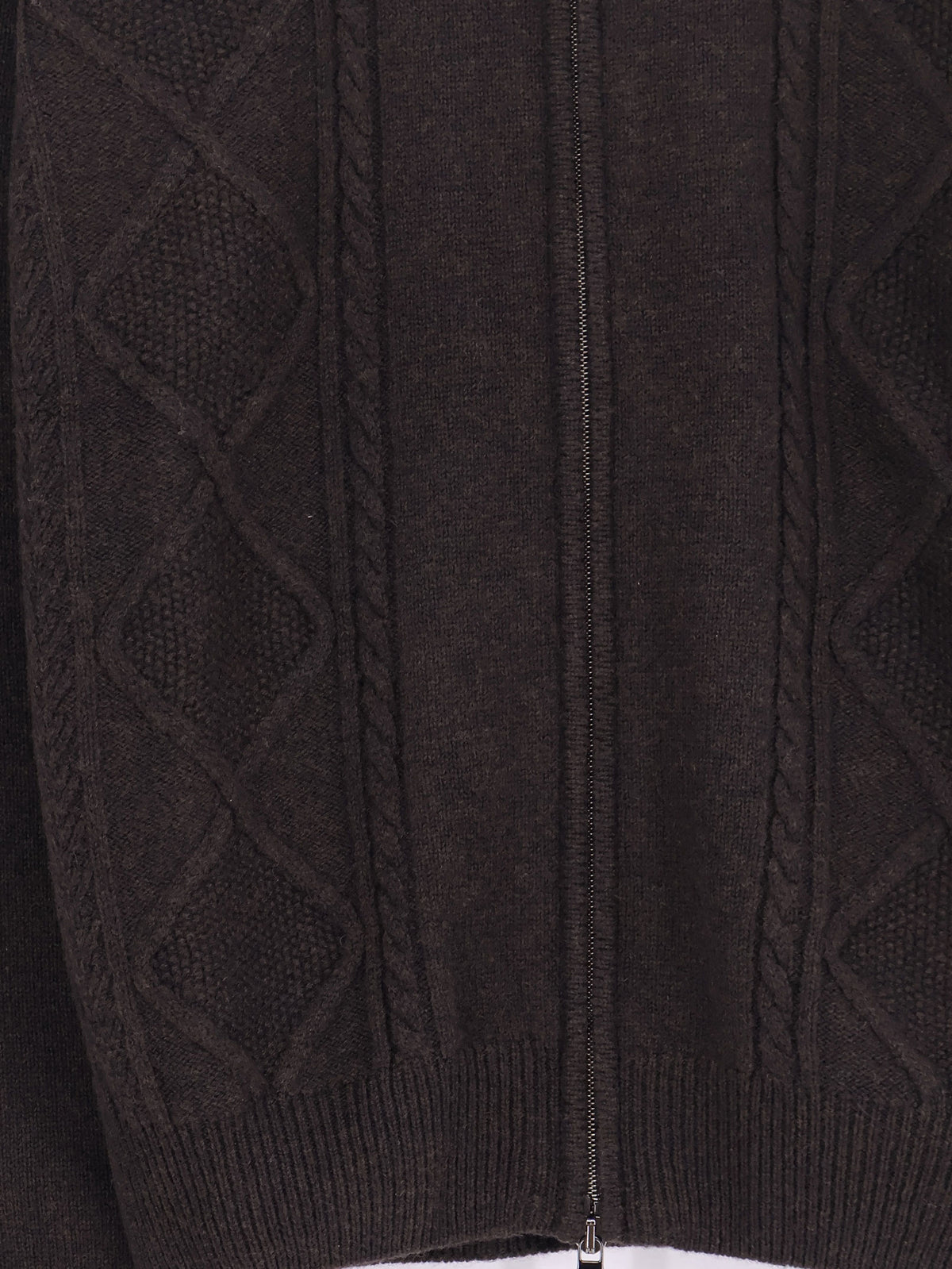 Wool and cashmere full-zip cardigan