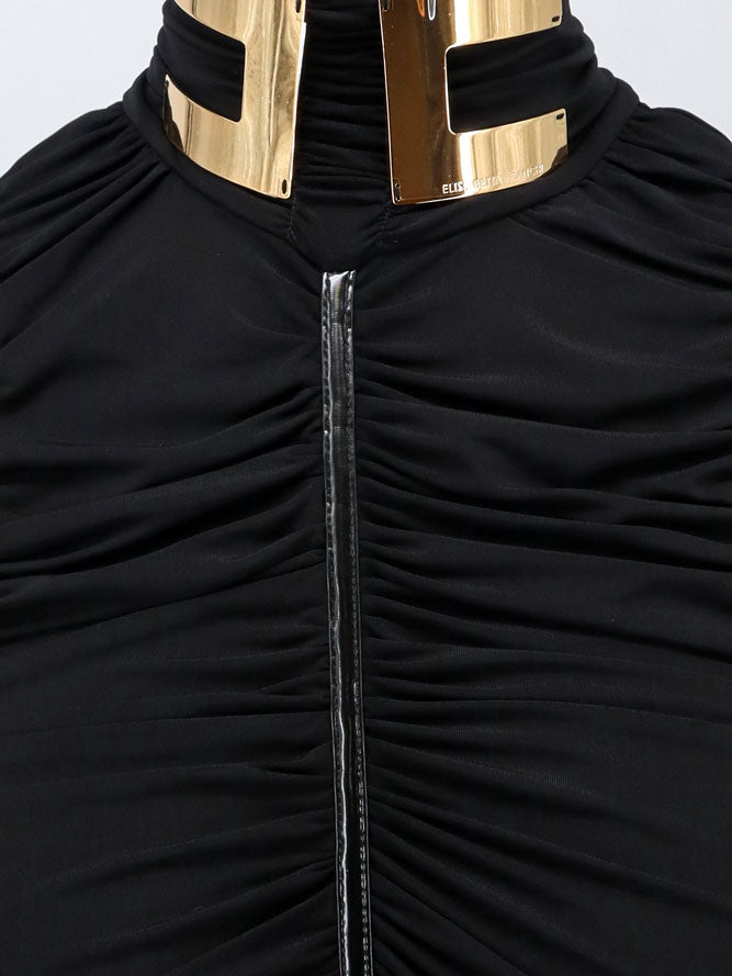 Draped midi dress